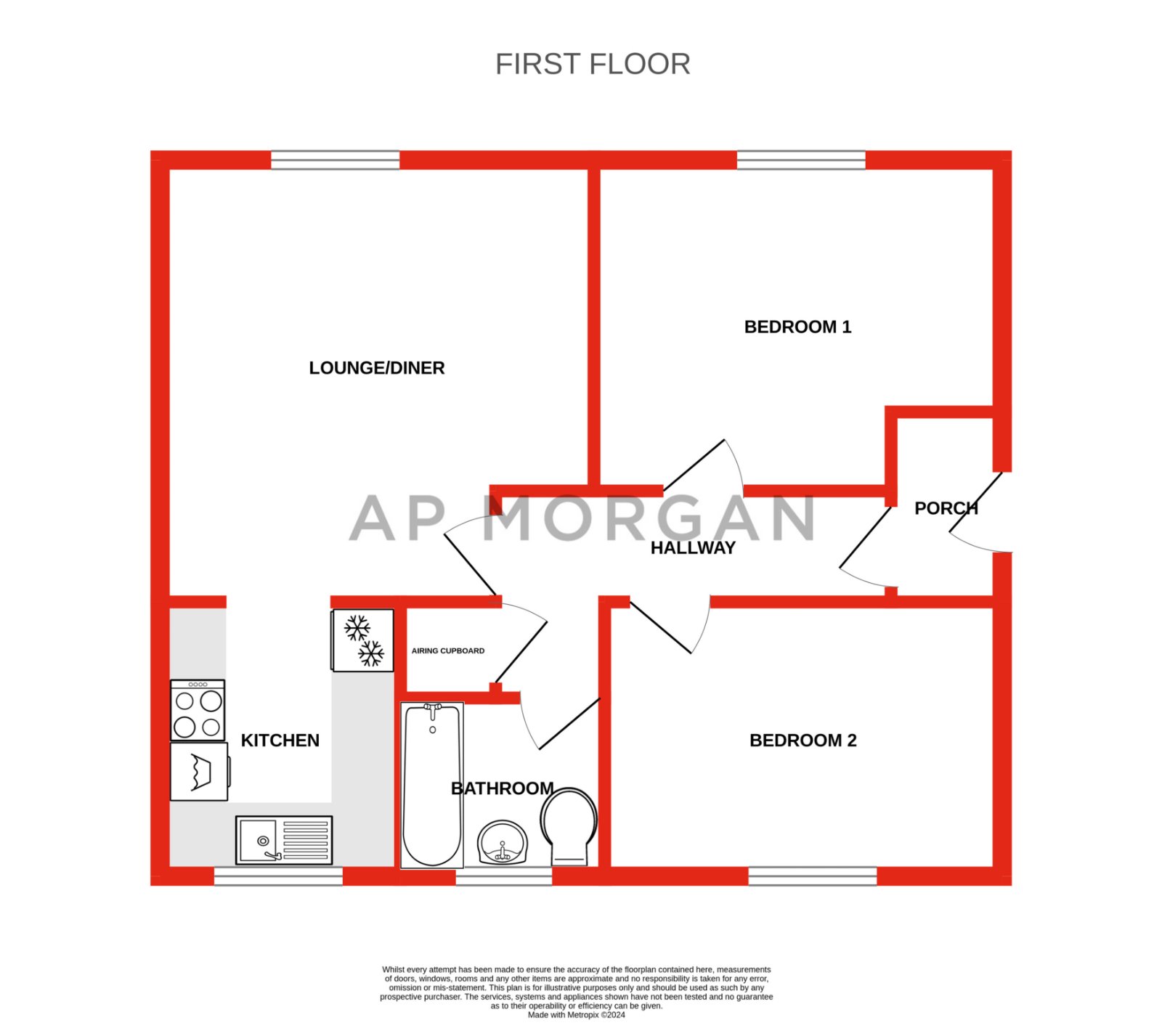 2 bed apartment for sale in Forge Avenue, Bromsgrove - Property floorplan