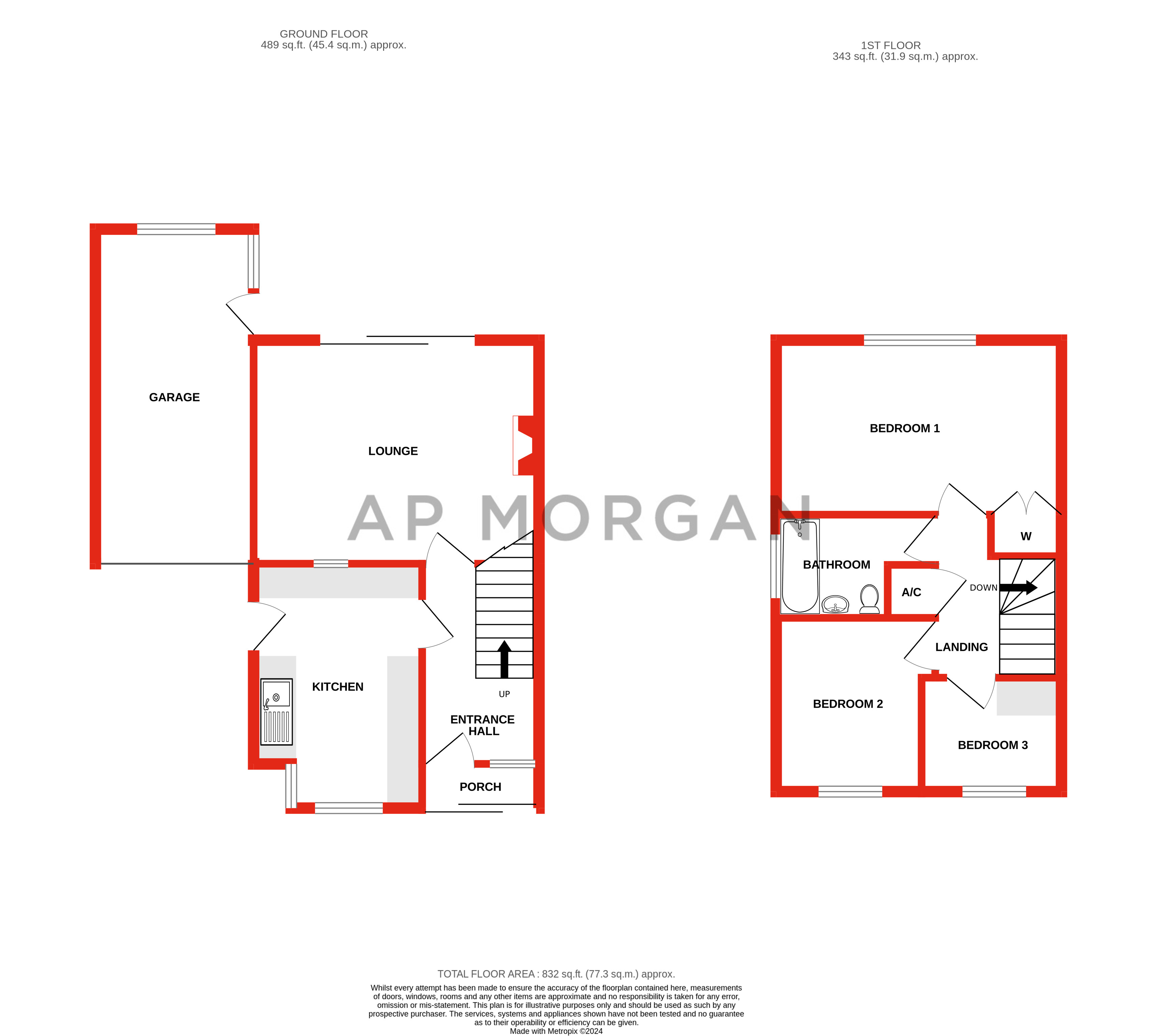 3 bed house for sale in Redstone Close, Church Hill North - Property floorplan