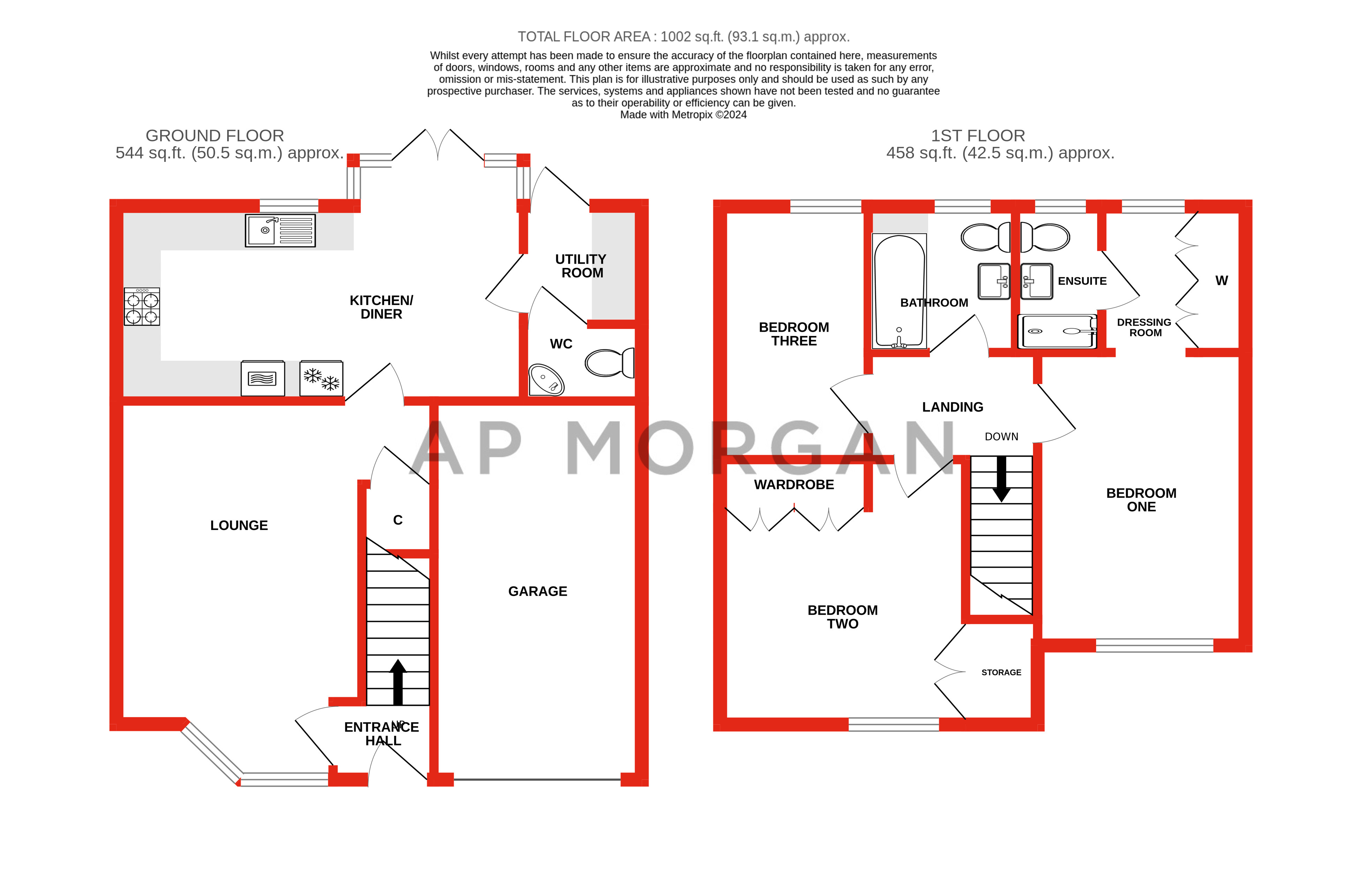 3 bed house for sale in Rudge Close, Webheath - Property floorplan