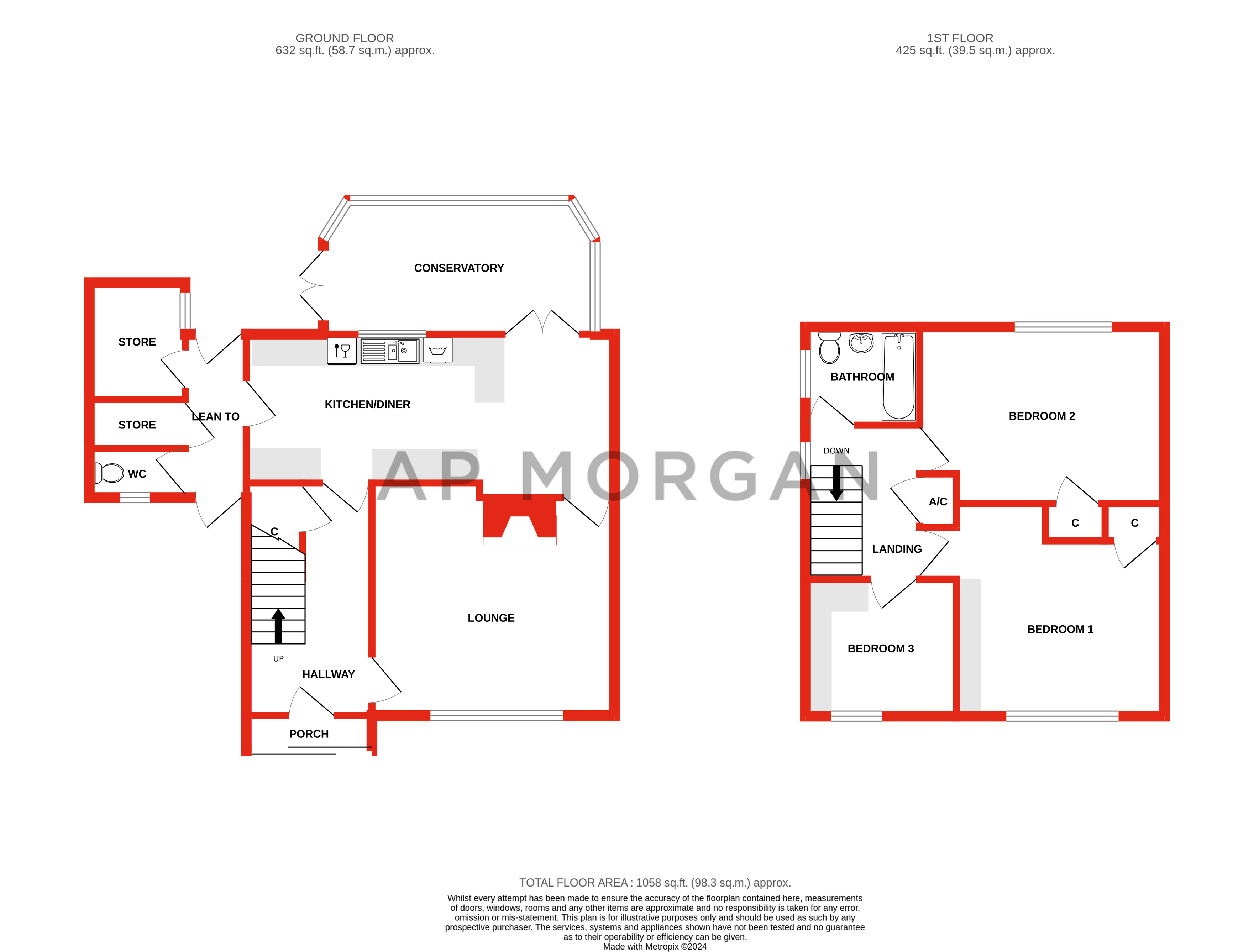 3 bed house for sale in Foxlydiate Crescent, Redditch - Property floorplan