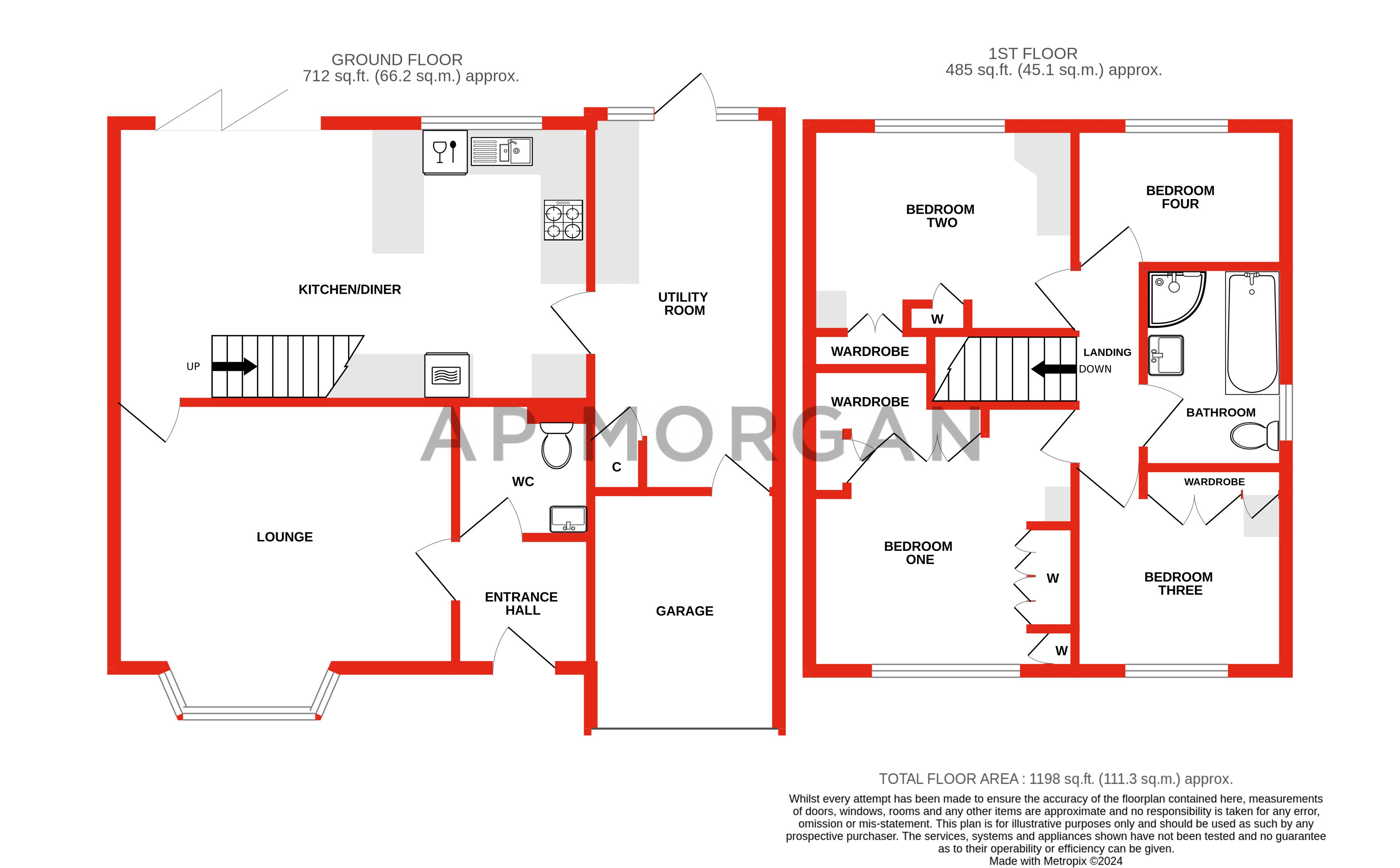 4 bed house for sale in Campden Close, Crabbs Cross - Property floorplan