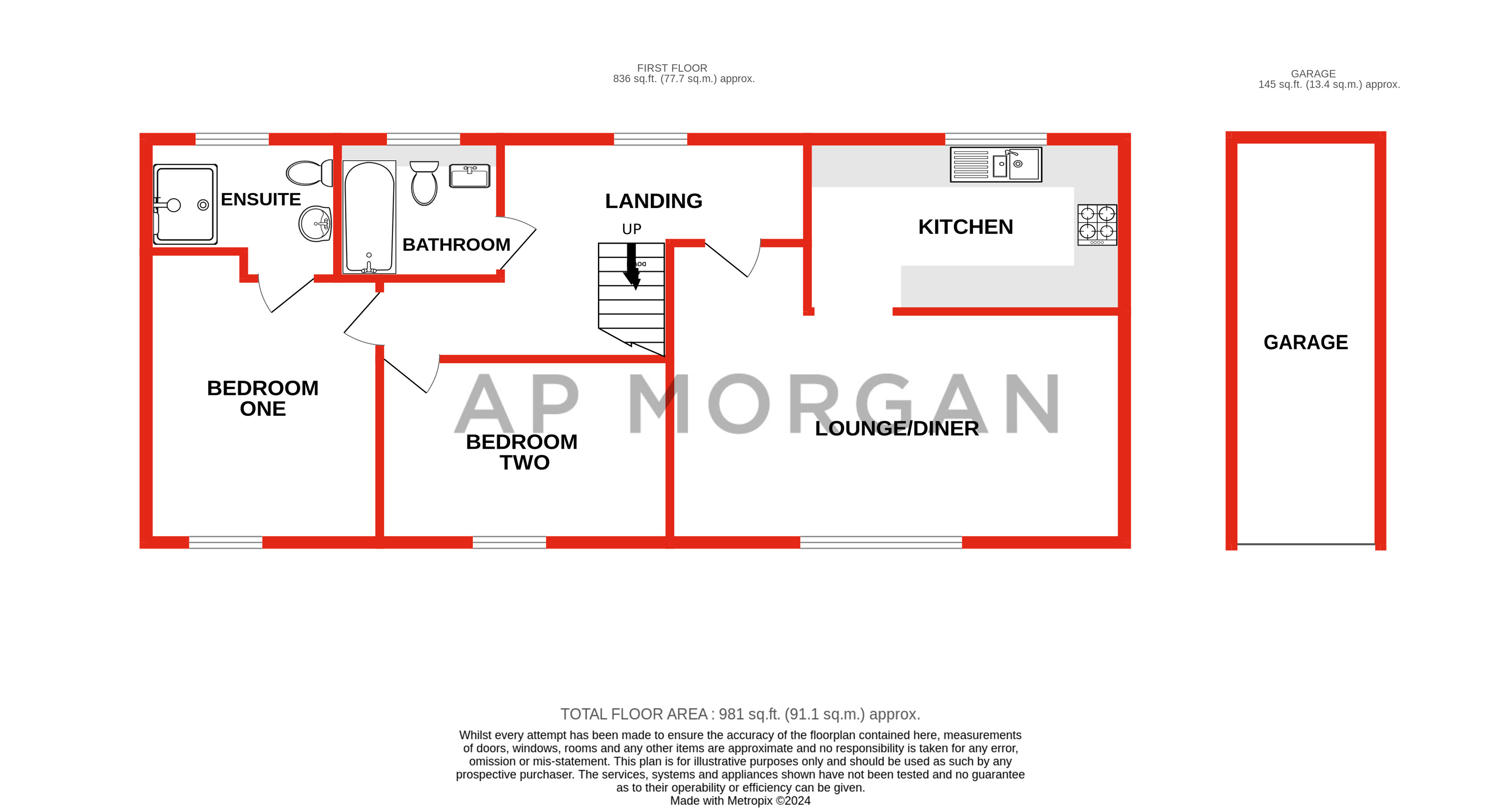 2 bed apartment for sale in Elrington Close, Brockhill - Property floorplan
