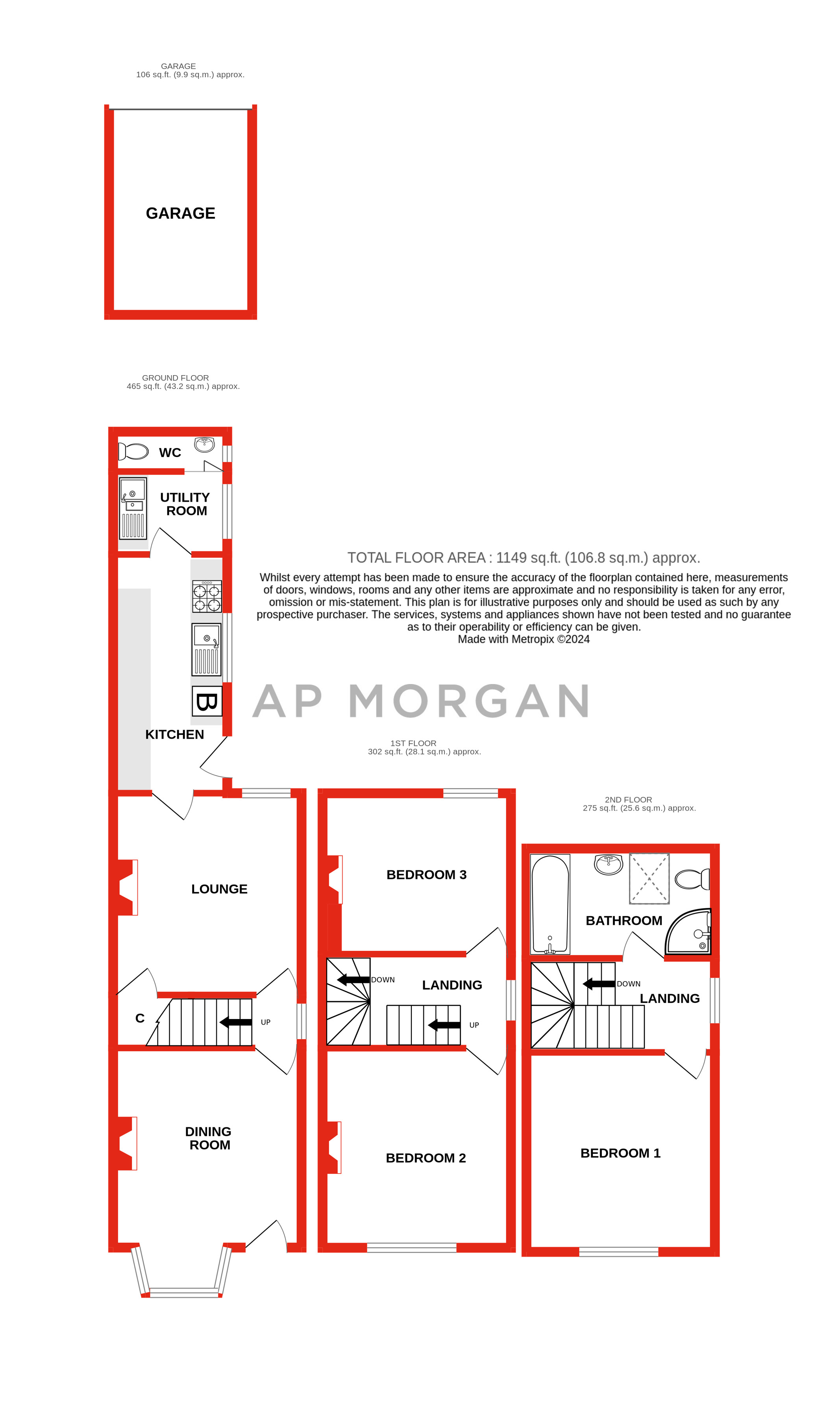 3 bed house for sale in Mount Pleasant, Southcrest - Property floorplan