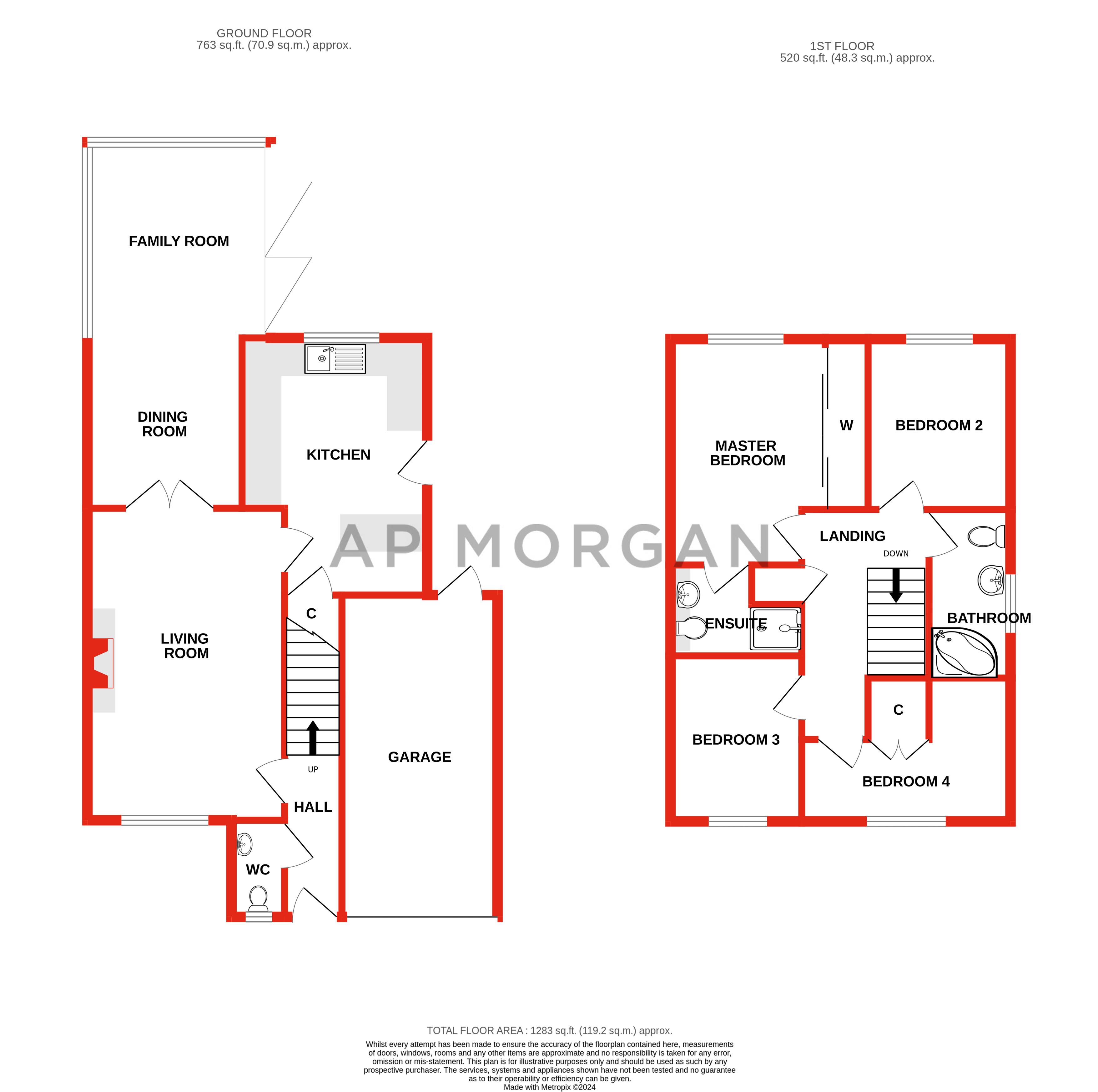 4 bed house for sale in Shirehampton Close, Redditch - Property floorplan