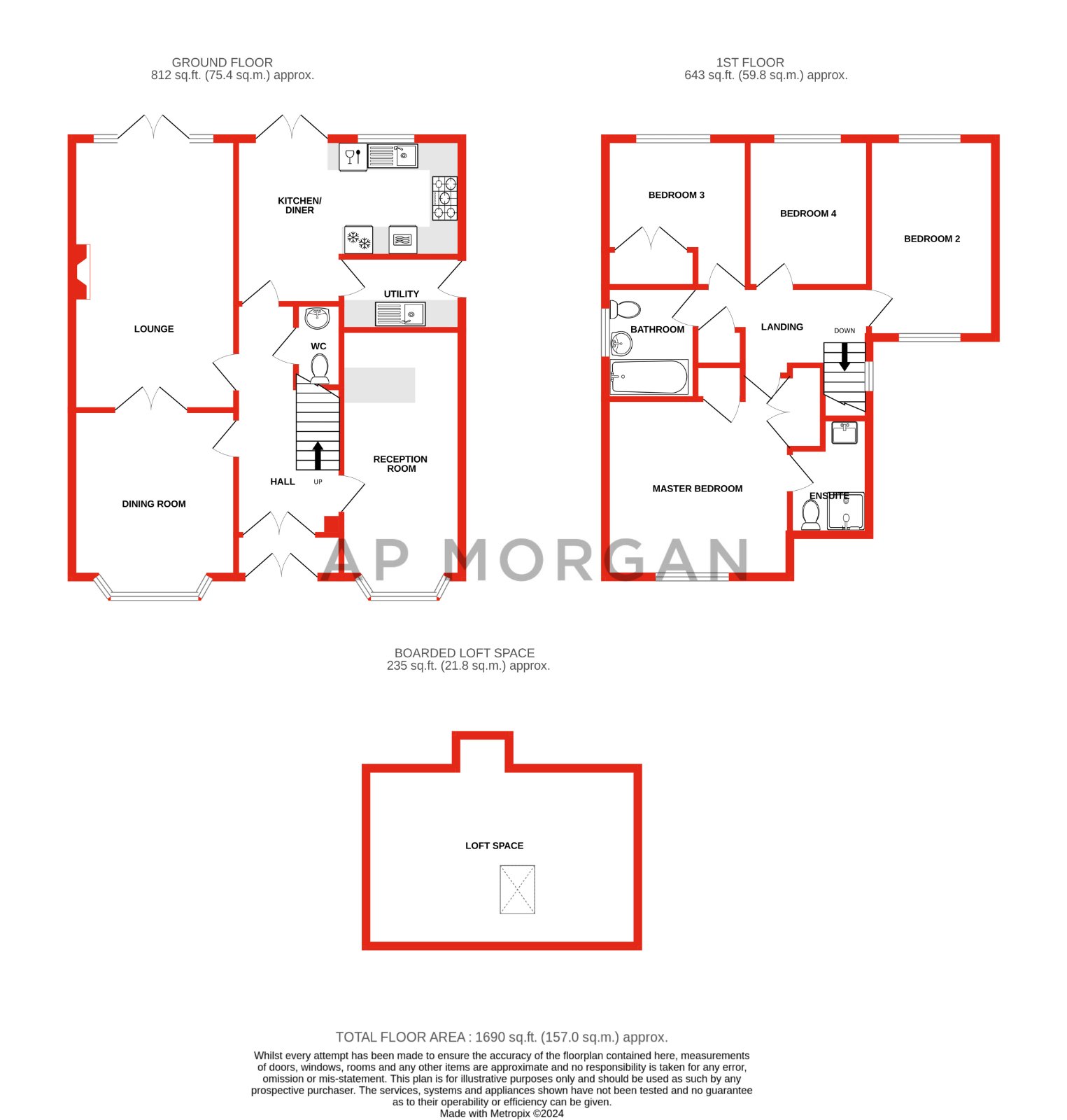 4 bed house for sale in Golden Cross Lane, Catshill - Property floorplan