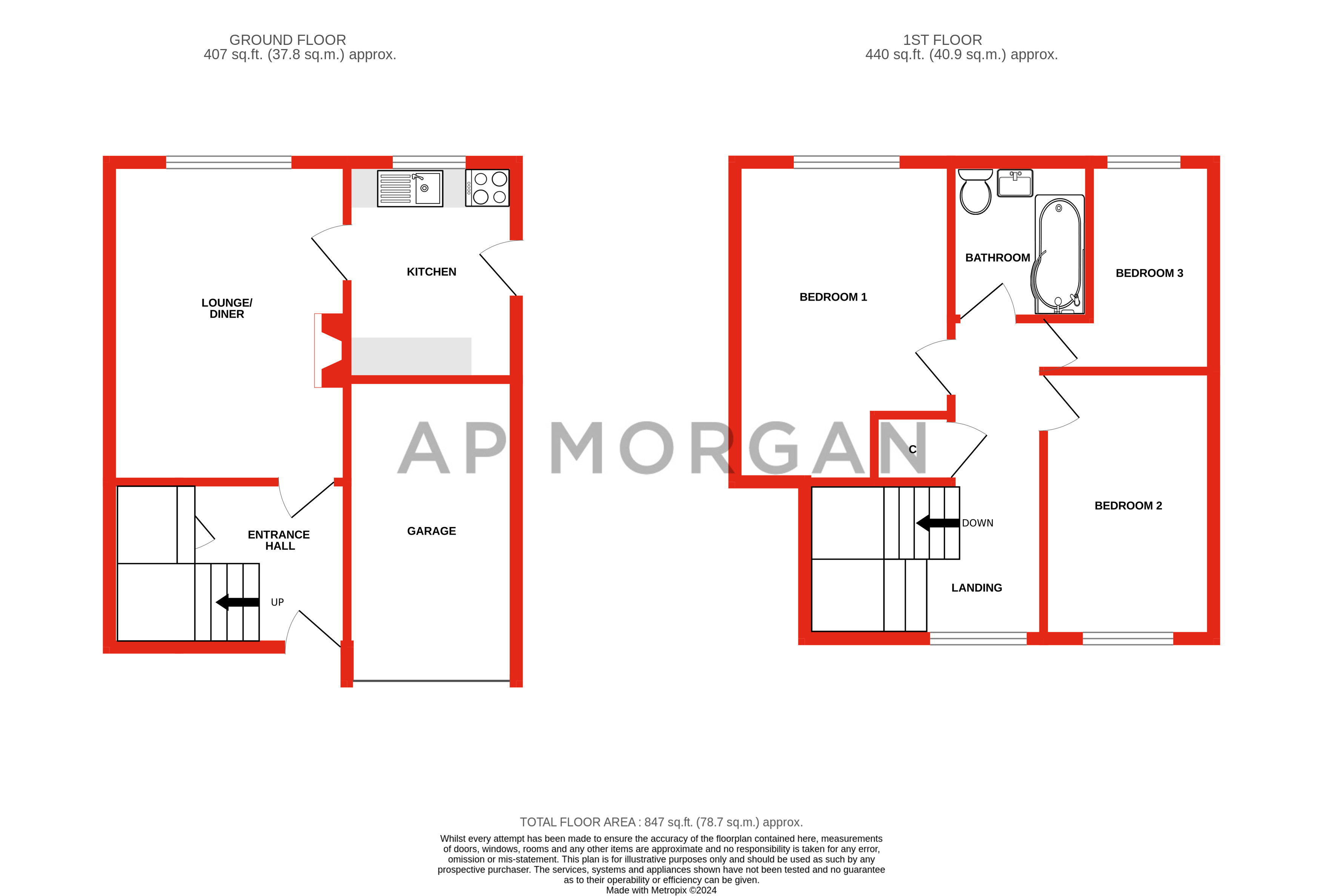 3 bed house for sale in Gorsey Close, Astwood Bank - Property floorplan