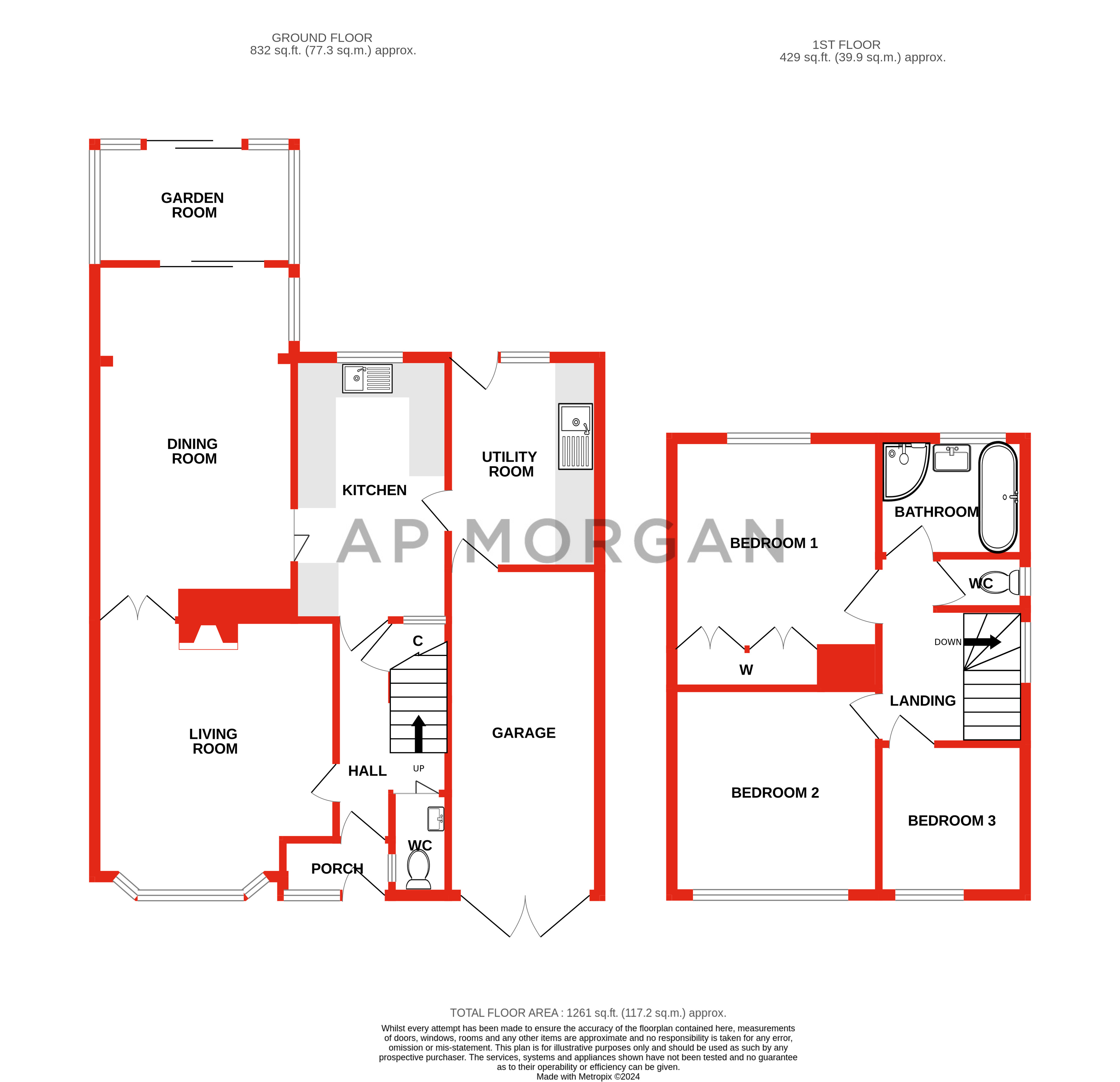 3 bed house for sale in Lansdowne Road, Studley - Property floorplan