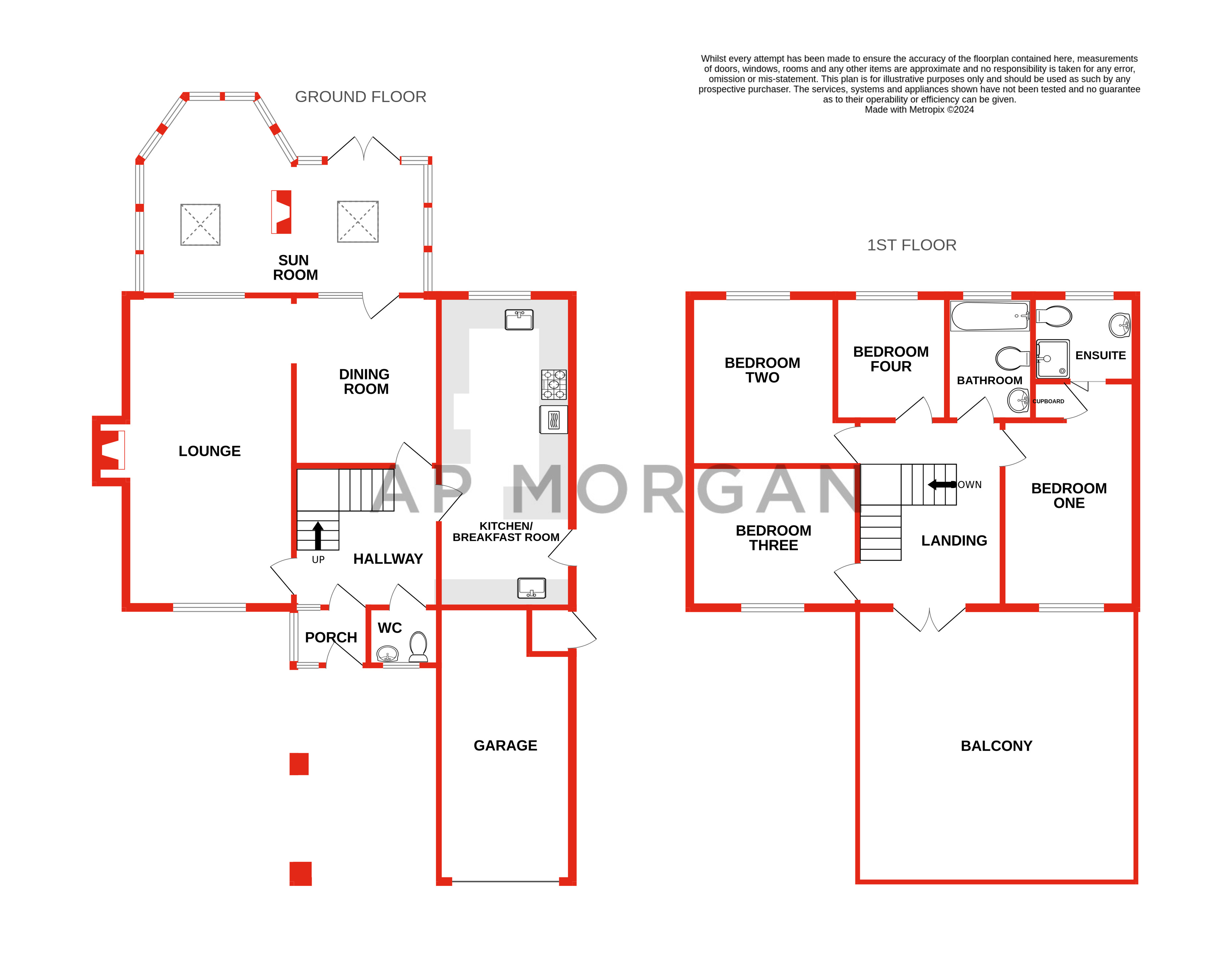 4 bed house for sale in Compton Close, Southcrest - Property floorplan