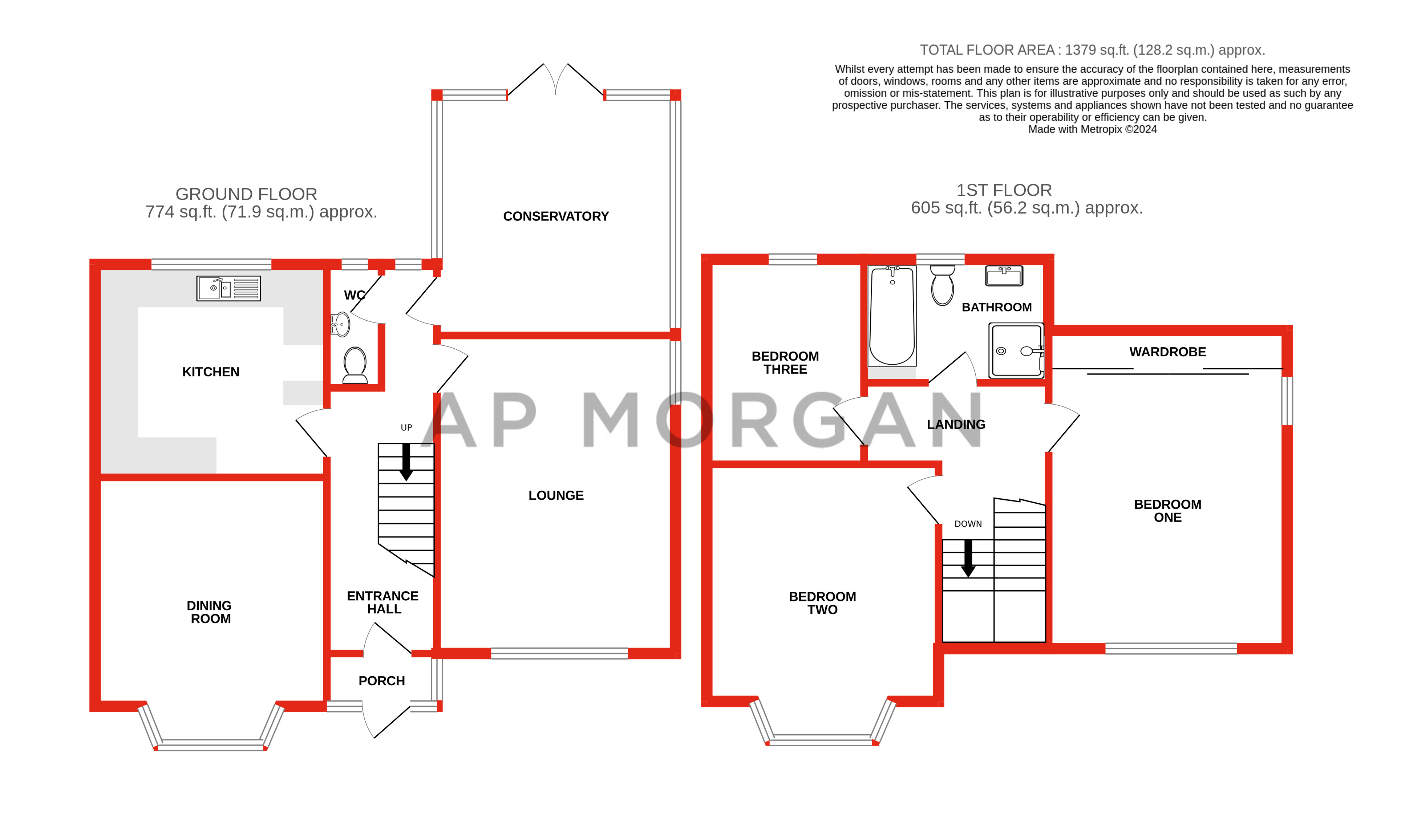 3 bed house for sale in Rectory Road, Headless Cross - Property floorplan