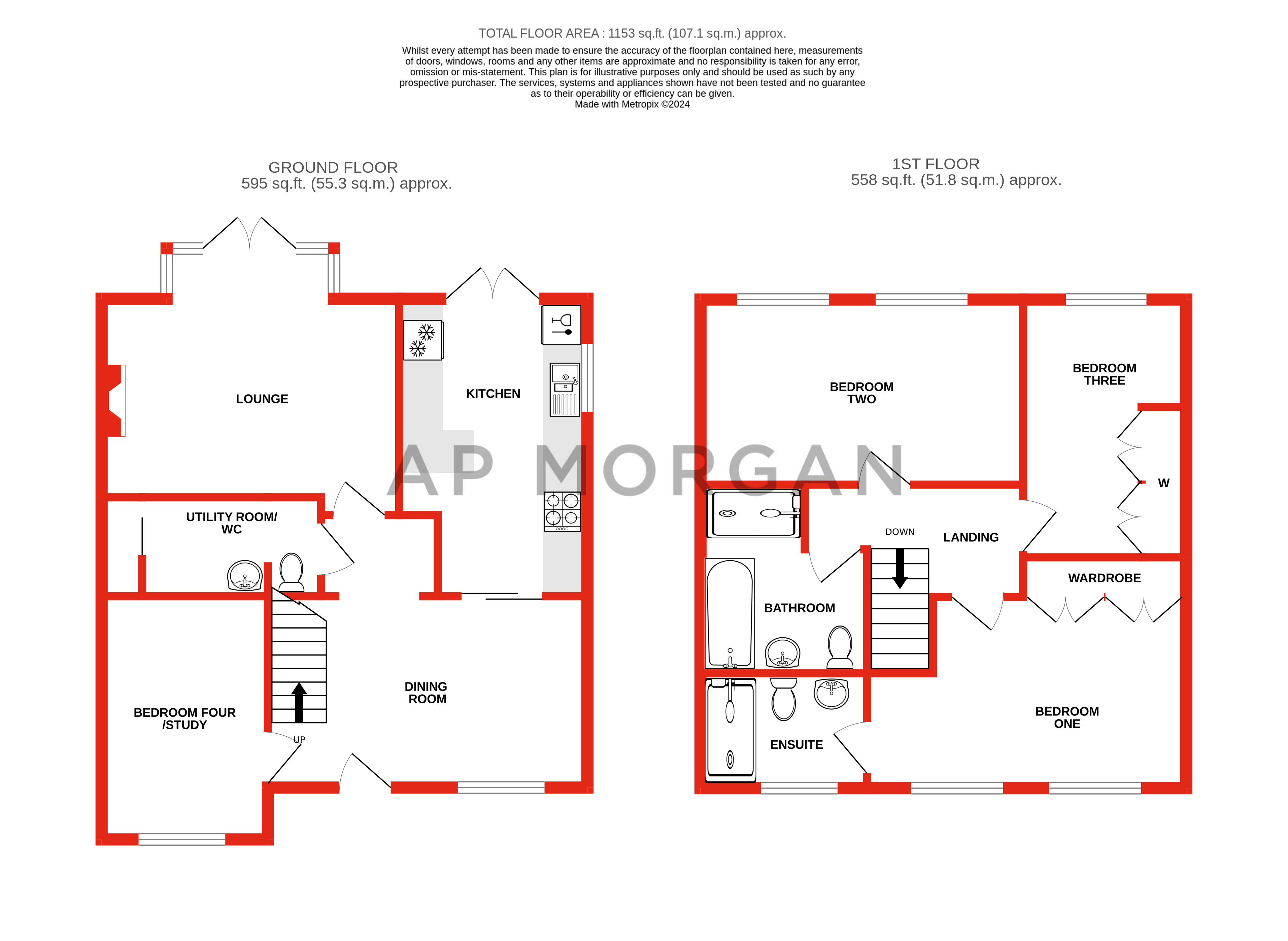 4 bed house for sale in Pennyford Close, Brockhill - Property floorplan
