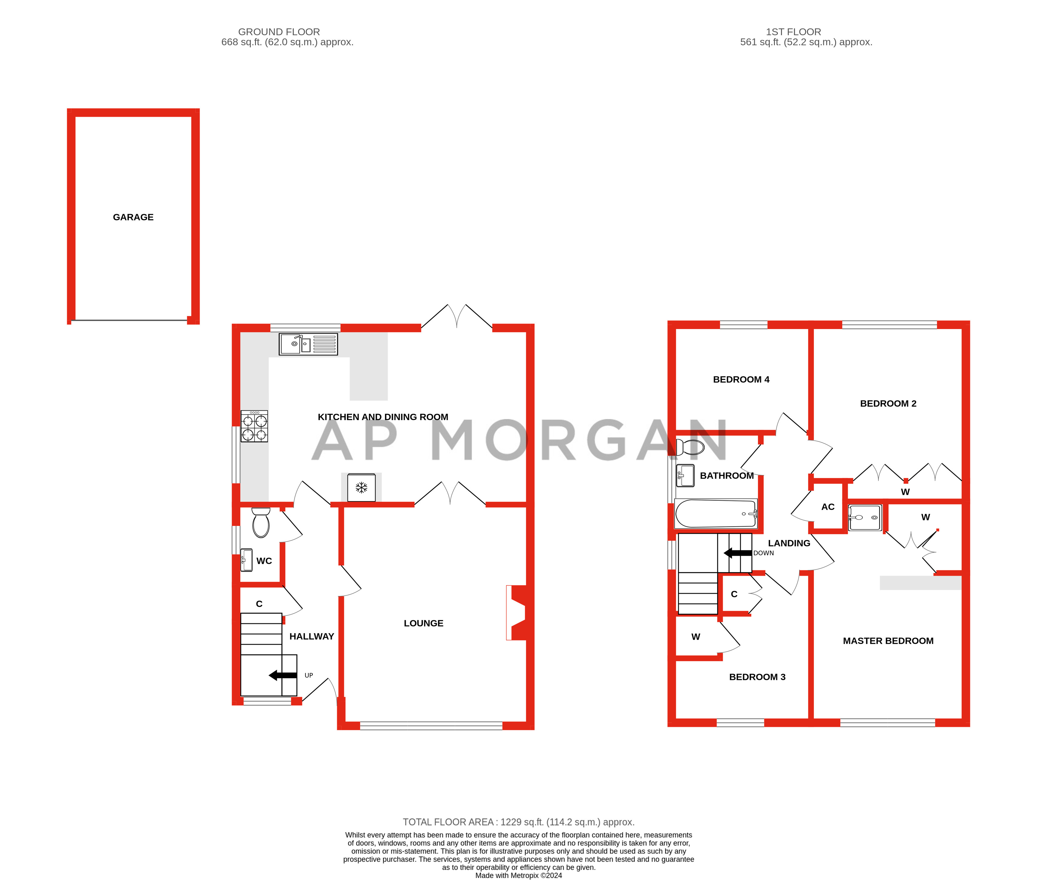 4 bed house for sale in Croft Close, Redditch - Property floorplan