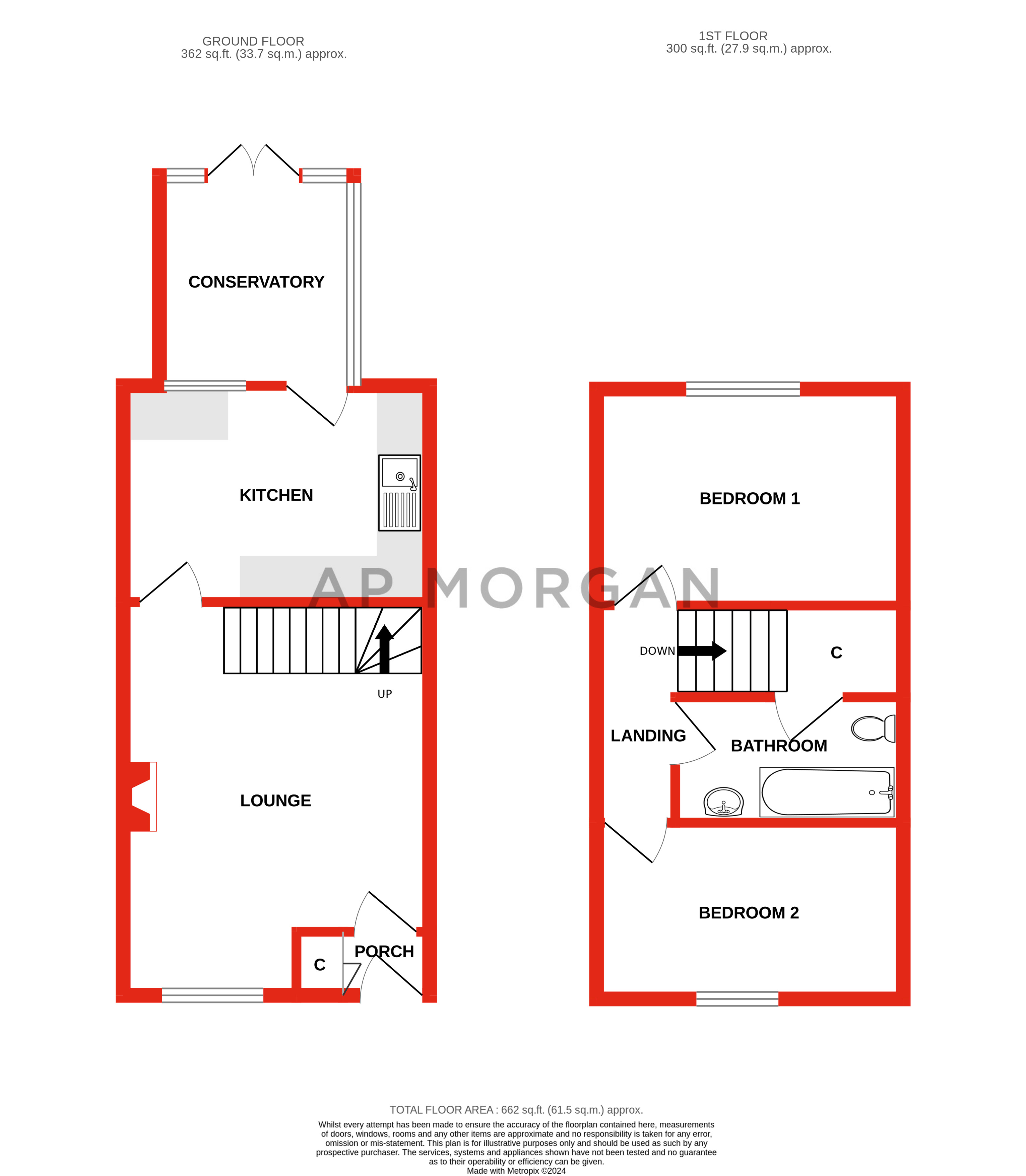 2 bed house for sale in Bilbury Close, Redditch - Property floorplan
