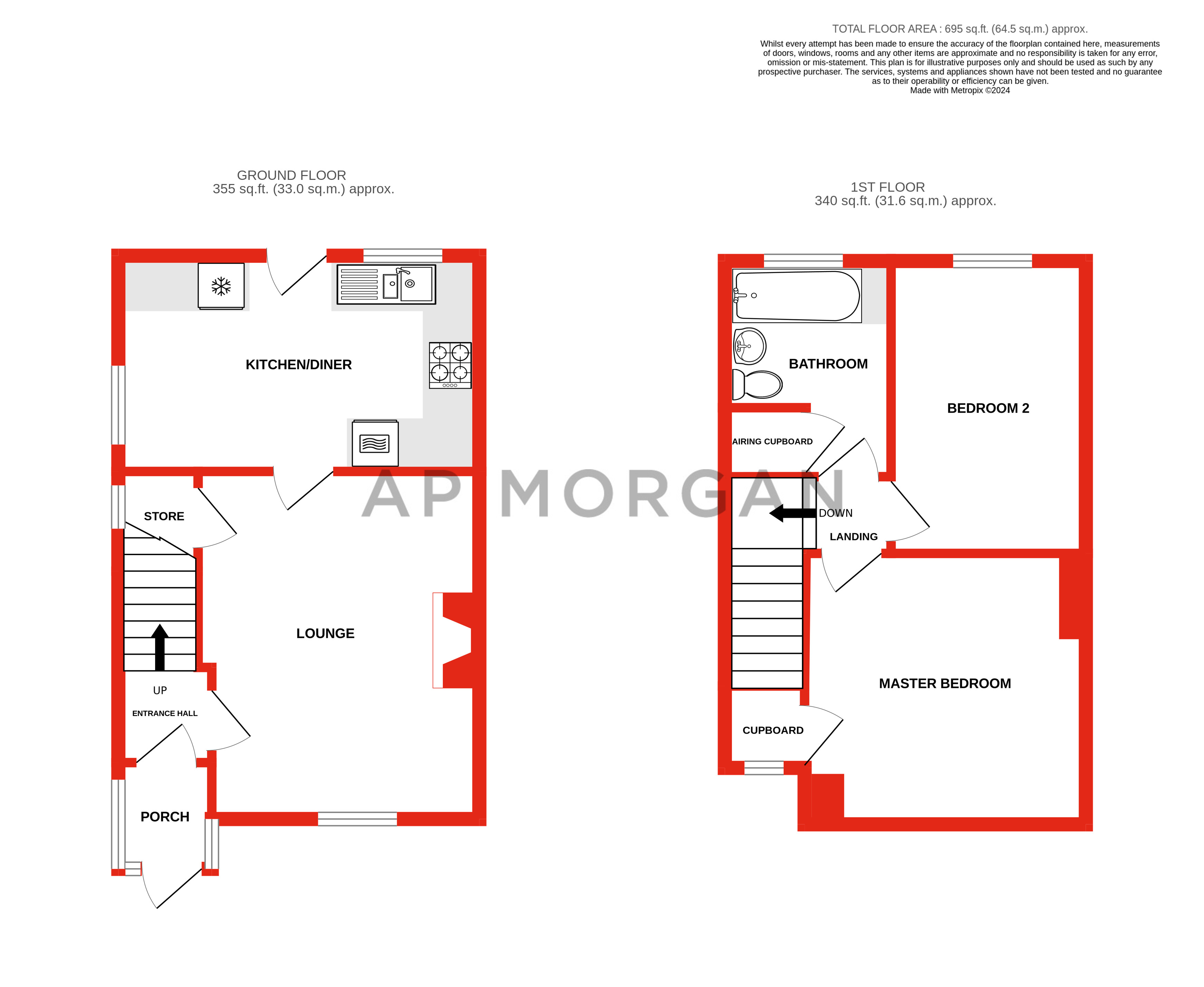 2 bed house for sale in Ash Tree Road, Redditch - Property floorplan