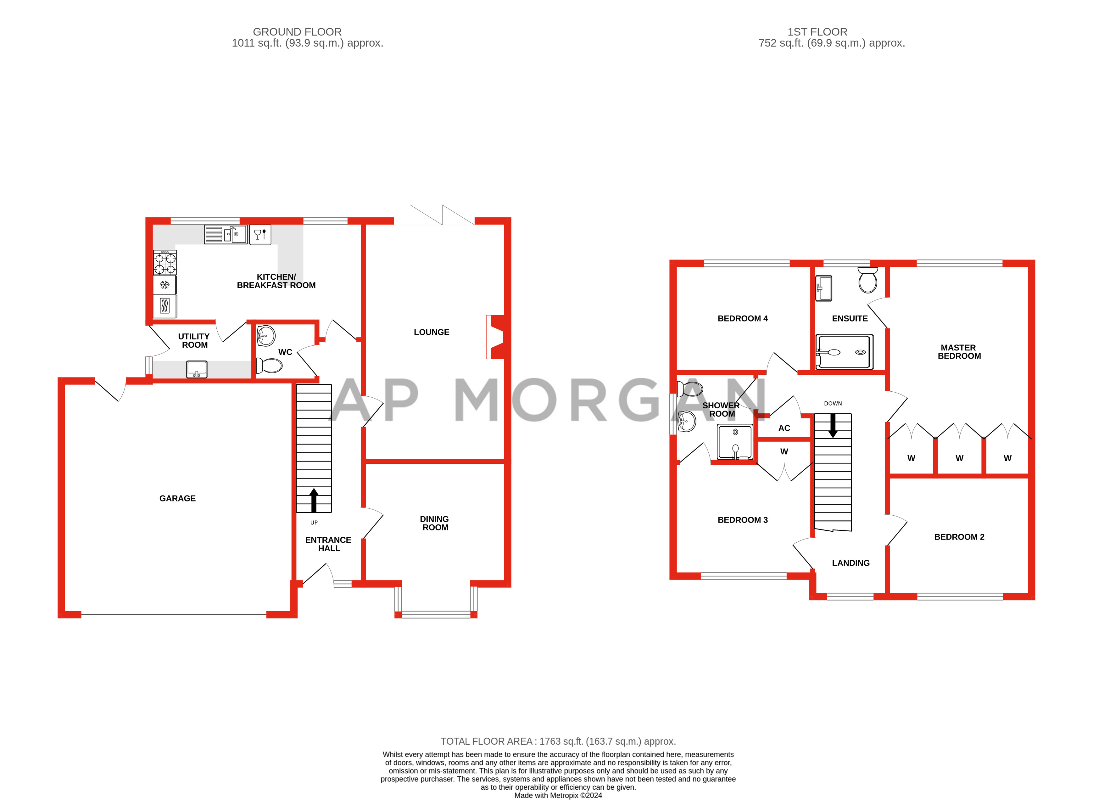 4 bed house for sale in Fairbourne Gardens, Headless Cross - Property floorplan