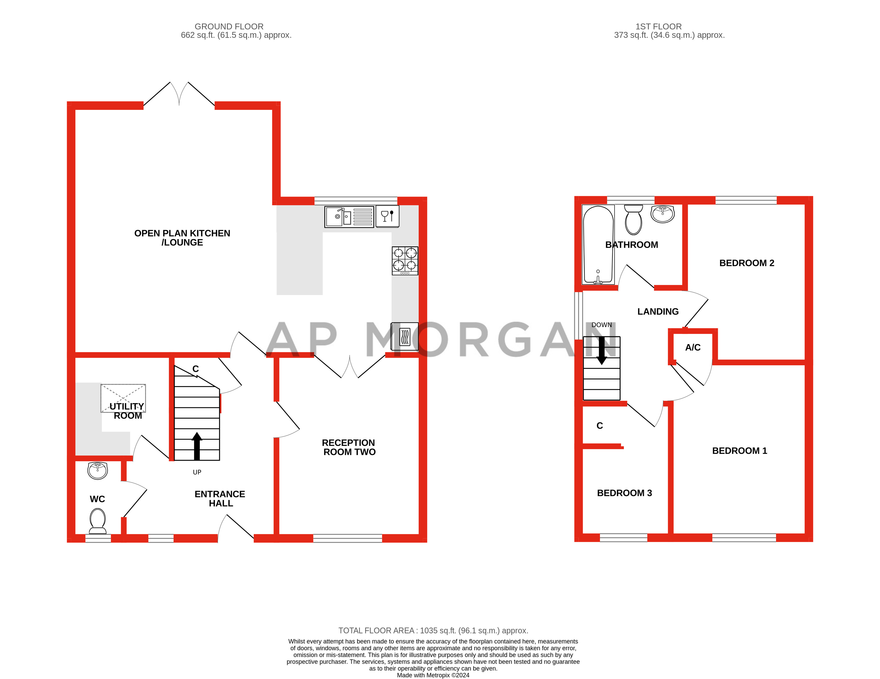 3 bed house for sale in Stapleton Close, Redditch - Property floorplan