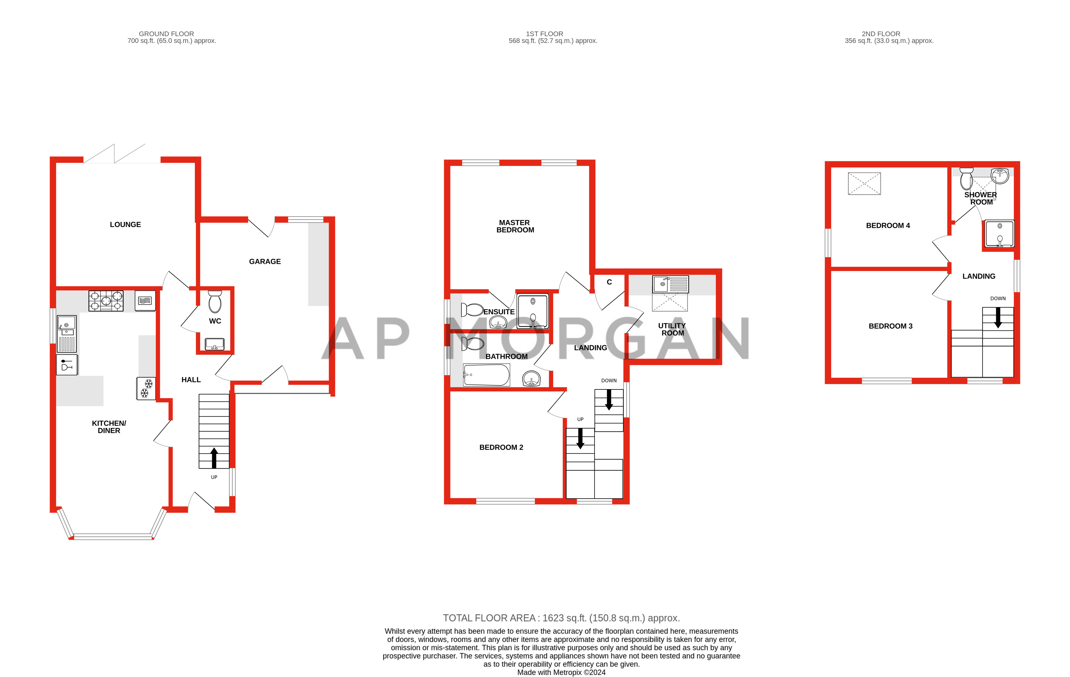 4 bed house for sale in Chapel Street, Astwood Bank - Property floorplan