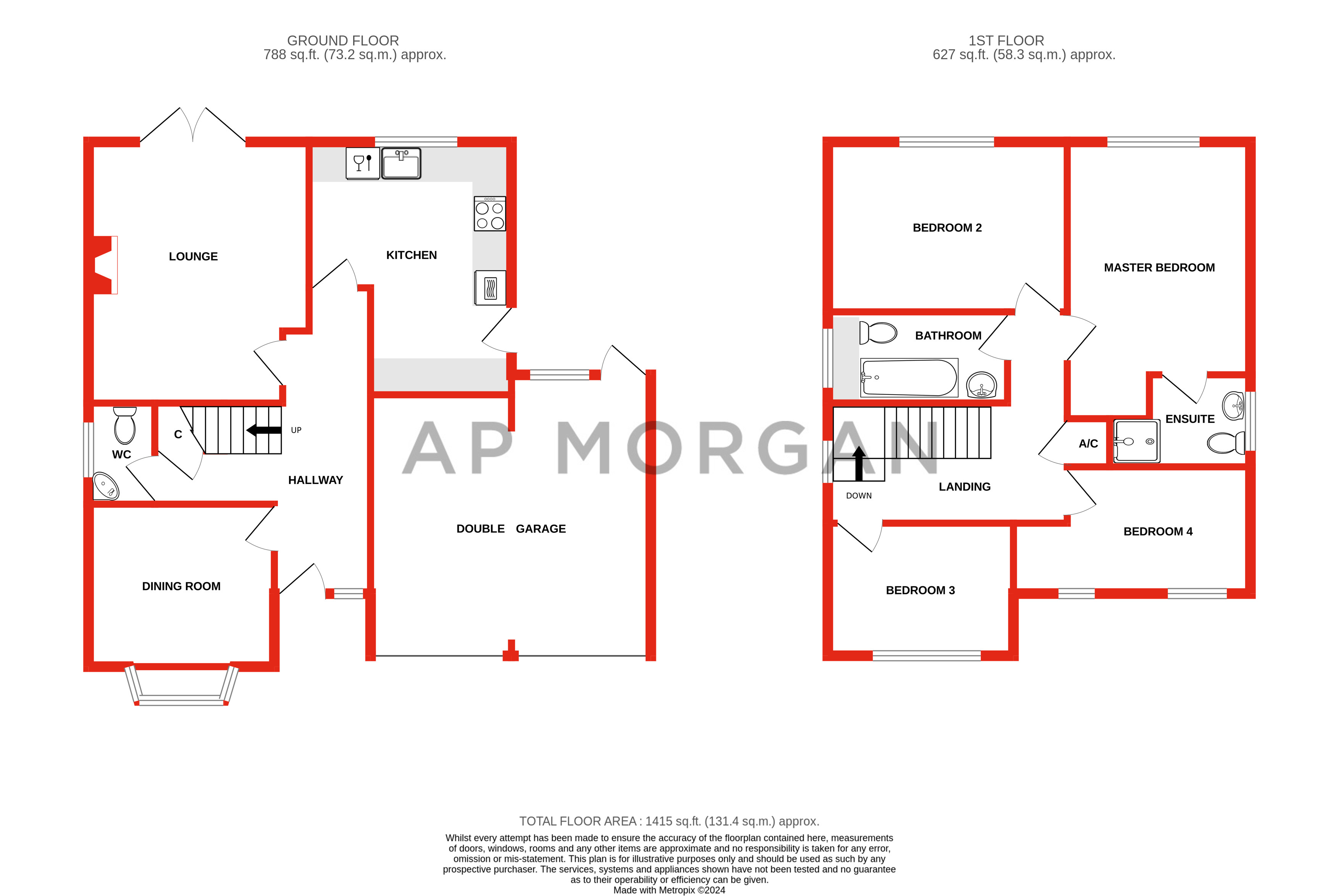 4 bed house for sale in Otter Close, Redditch - Property floorplan