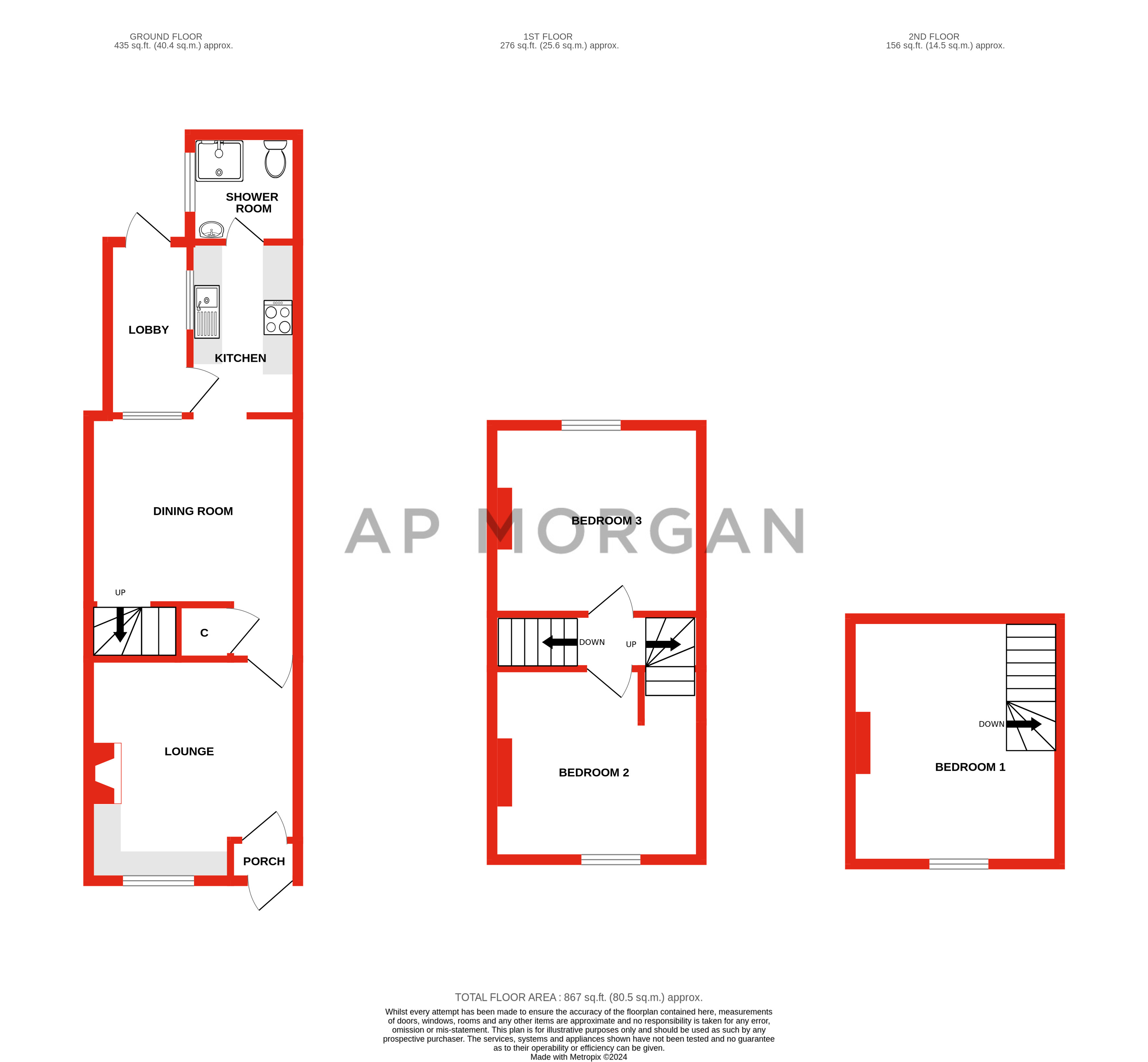 3 bed house for sale in The Slough, Redditch - Property floorplan