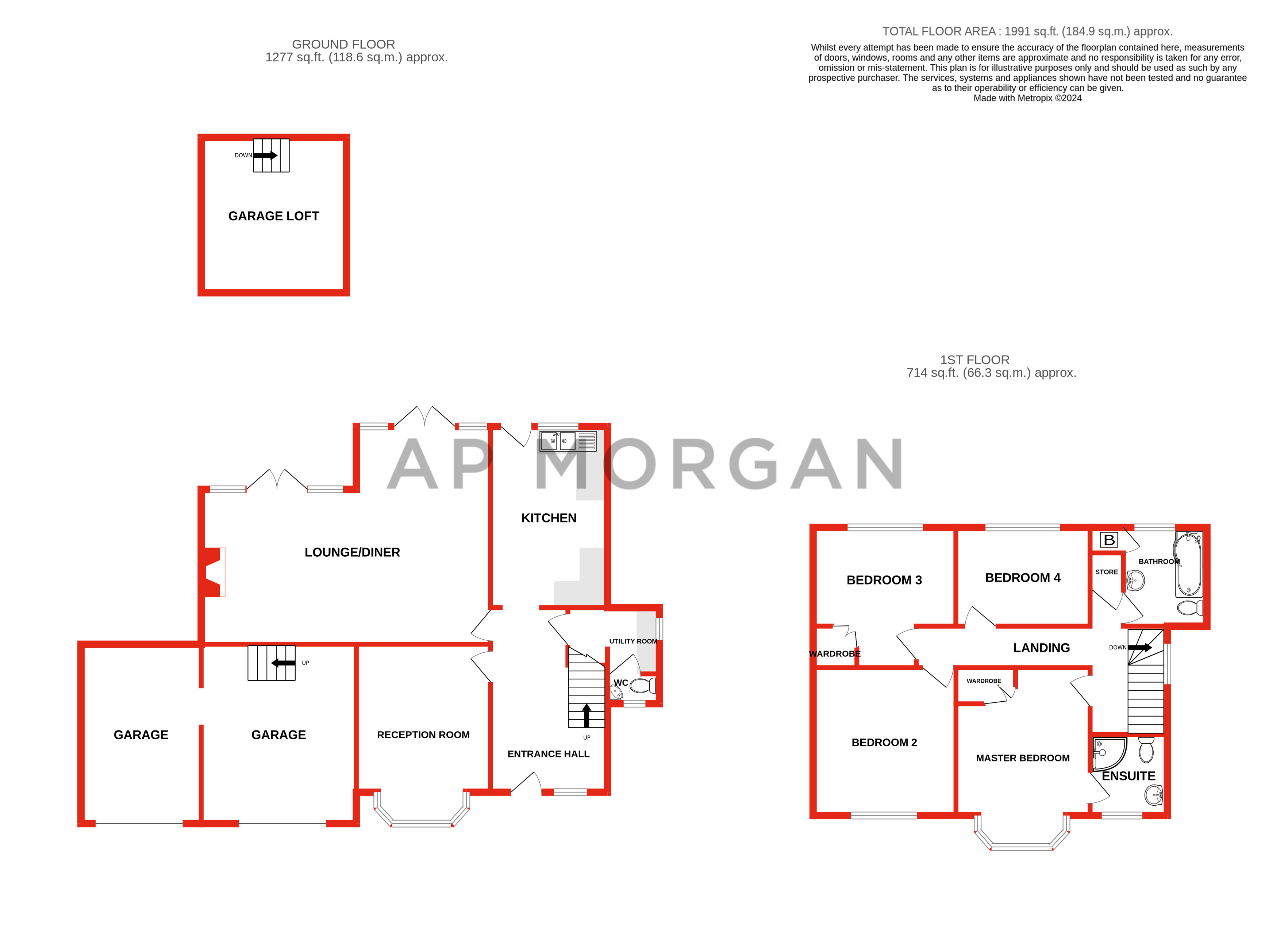 4 bed house for sale in Jubilee Avenue, Headless Cross - Property floorplan