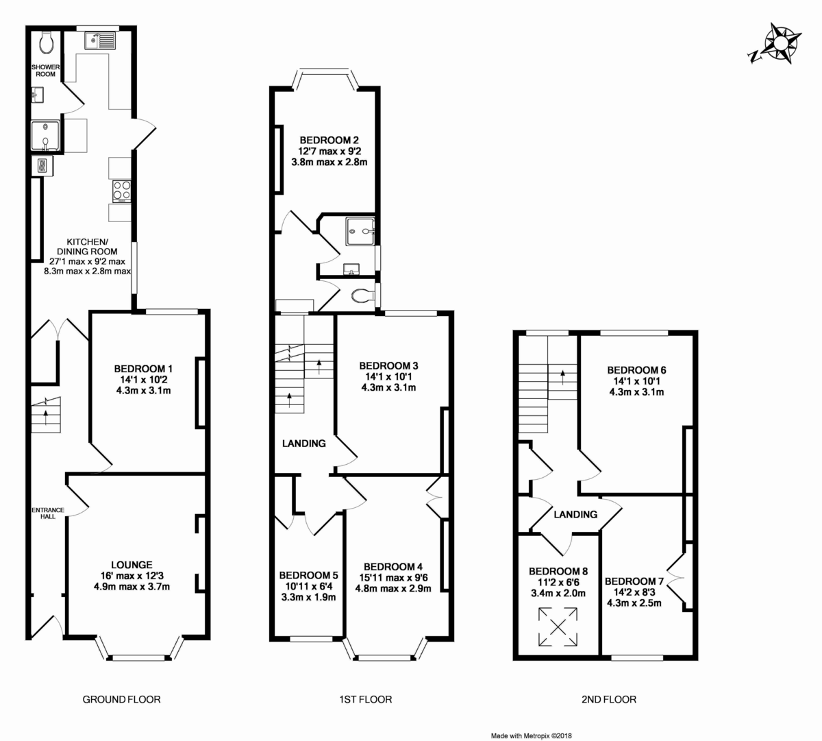 7 bed terraced house to rent in Old Tiverton Road, Exeter - Property floorplan