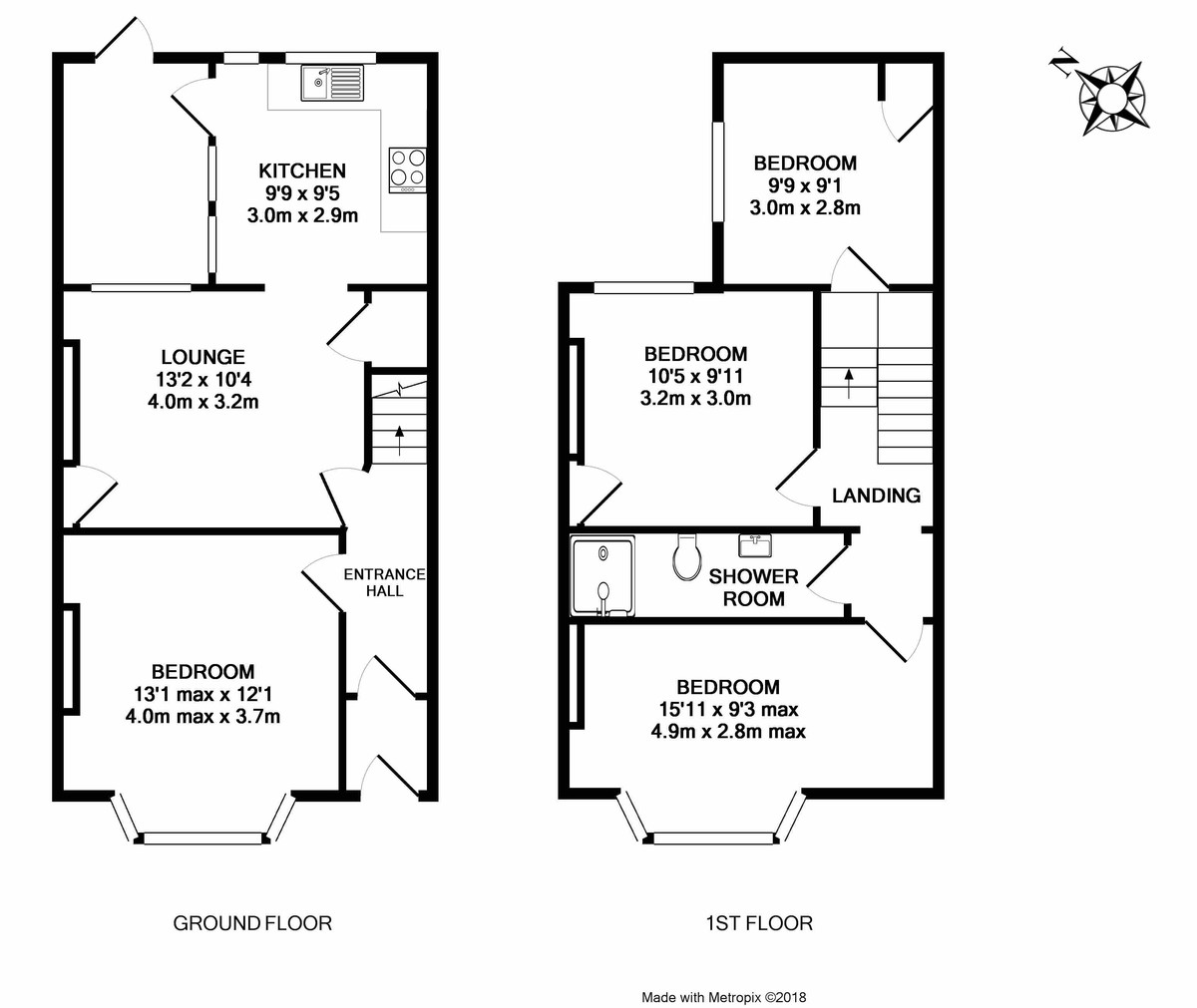 4 bed terraced house to rent in Rosebery Road, Exeter - Property floorplan