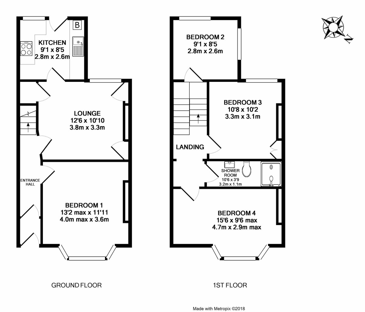 4 bed terraced house to rent in Salisbury Road, Devon - Property Floorplan