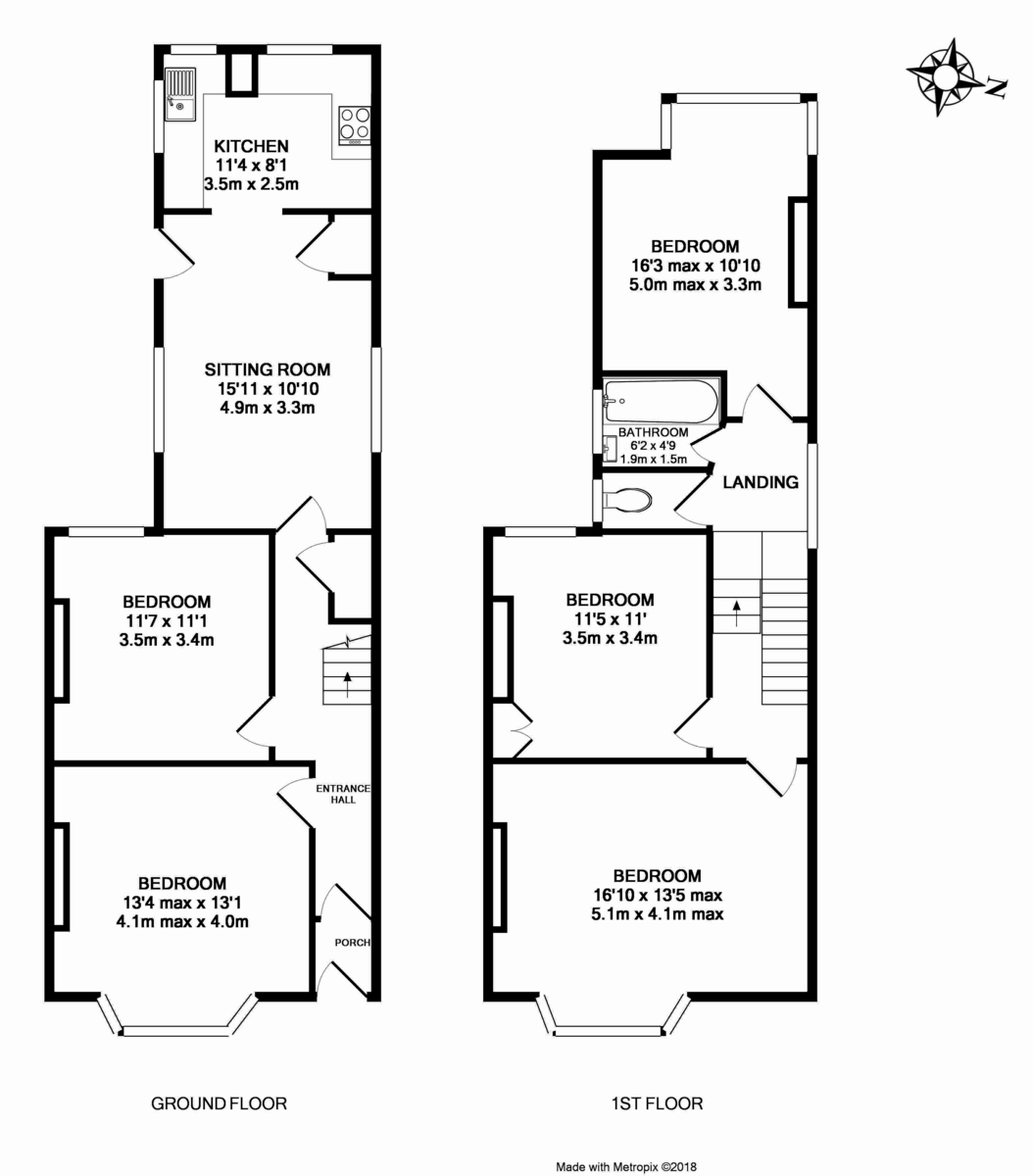 5 bed end of terrace house to rent in Morley Road, Devon - Property Floorplan