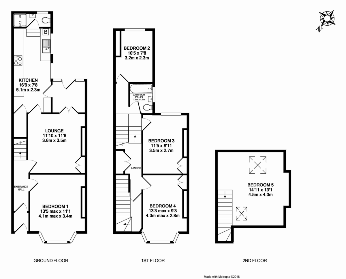 5 bed terraced house to rent in Priory Road, Devon - Property Floorplan