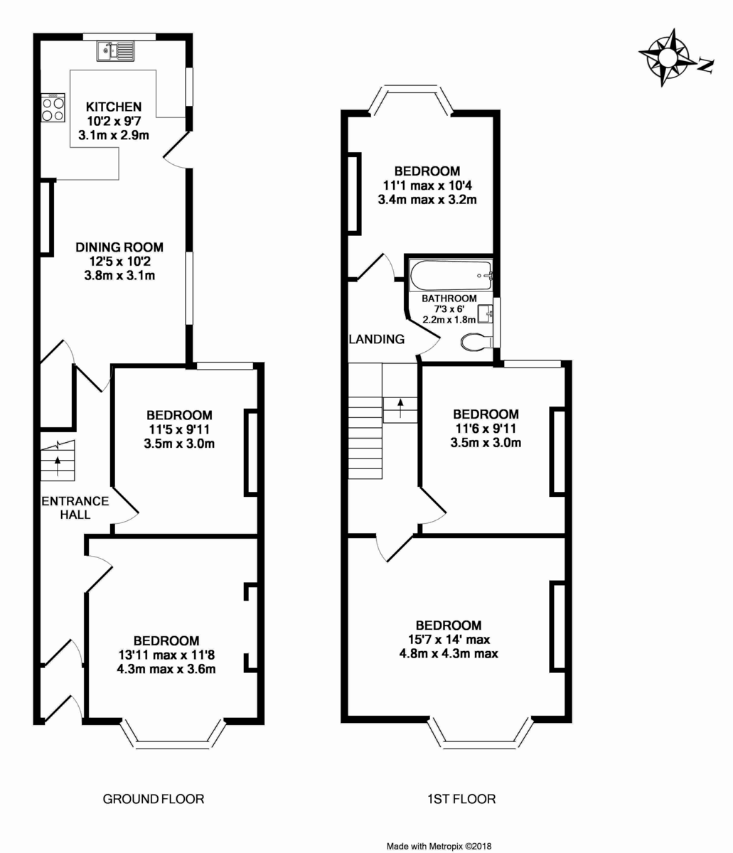 5 bed terraced house to rent in Monkswell Road, Exeter - Property Floorplan