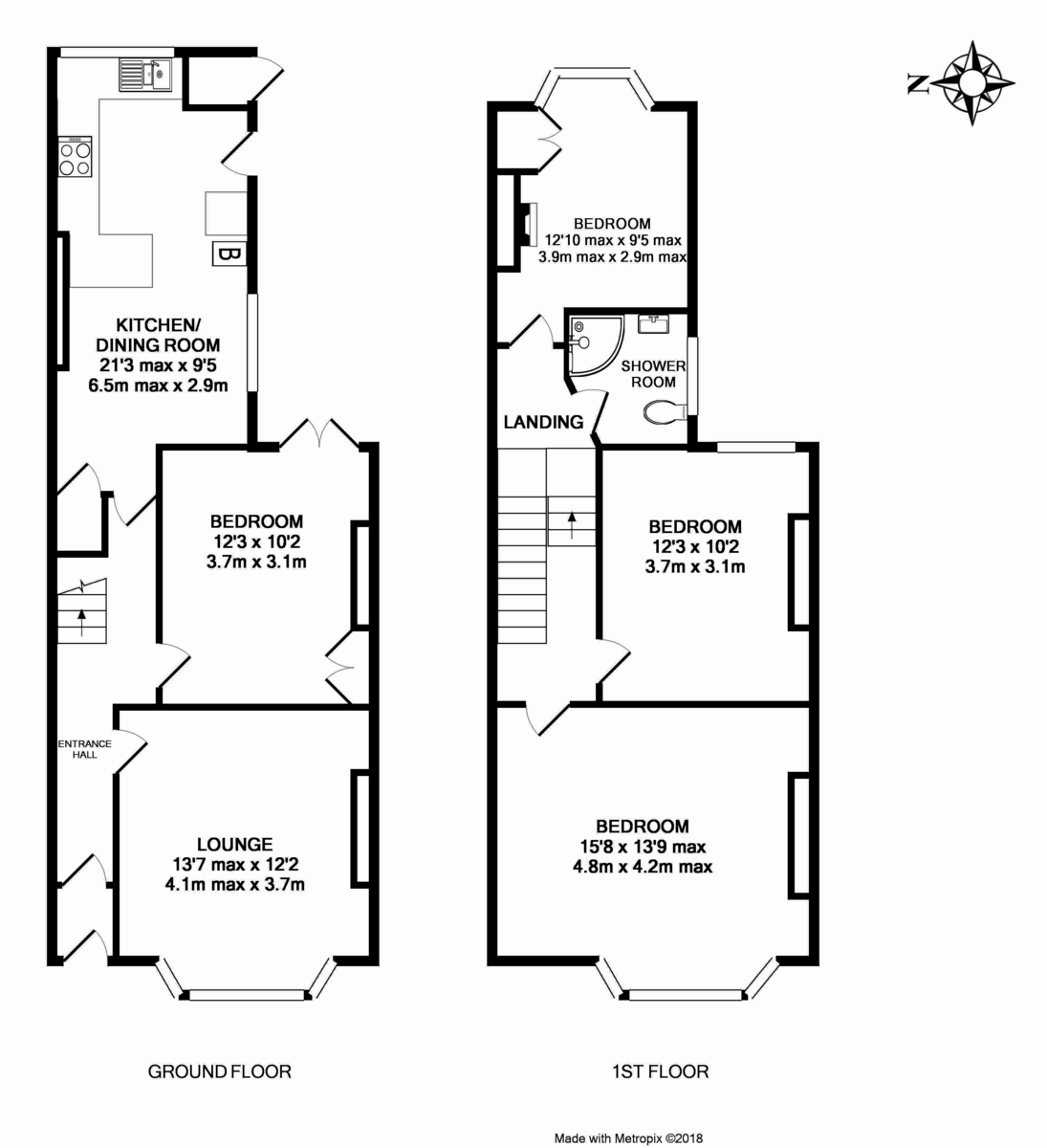 4 bed terraced house to rent in Barrack Road, Devon - Property Floorplan