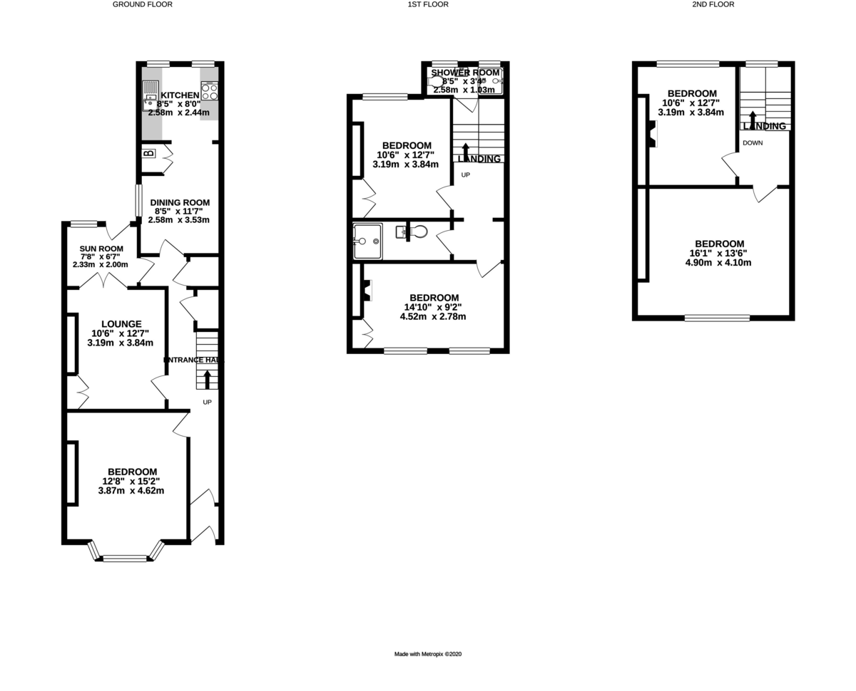 5 bed terraced house to rent in Old Tiverton Road, Devon - Property Floorplan