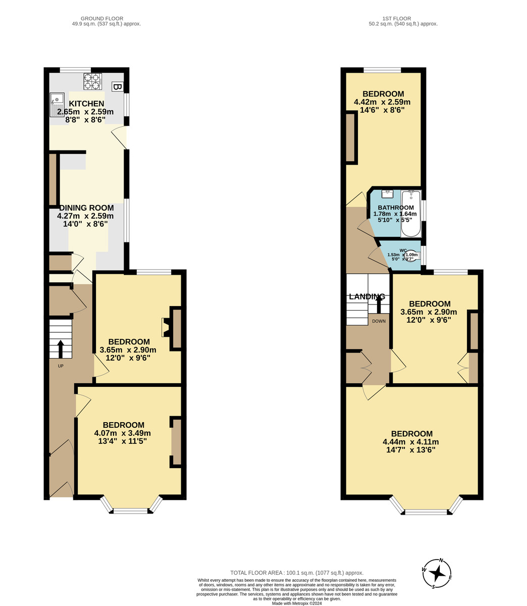 5 bed terraced house to rent in Park Road, Exeter - Property Floorplan