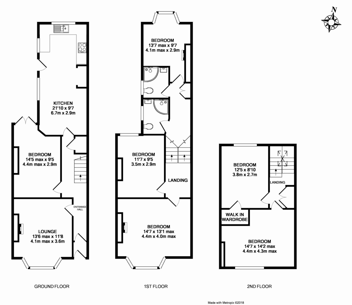 6 bed semi-detached house to rent in Sylvan Road, Exeter - Property Floorplan