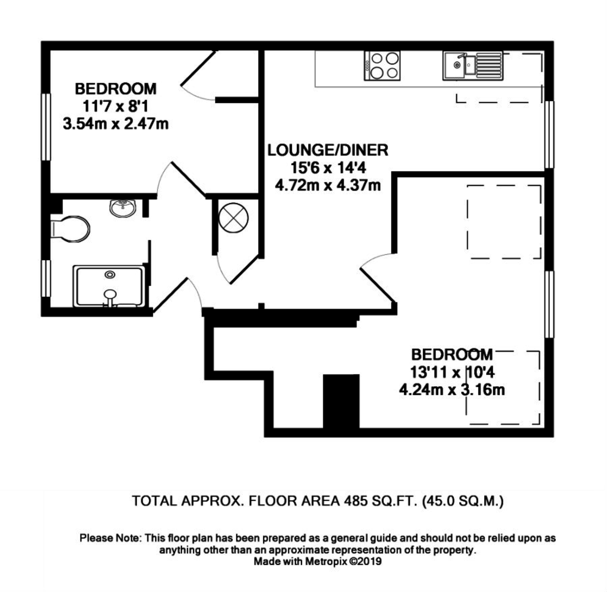 2 bed apartment to rent in Longbrook Street, Exeter - Property Floorplan