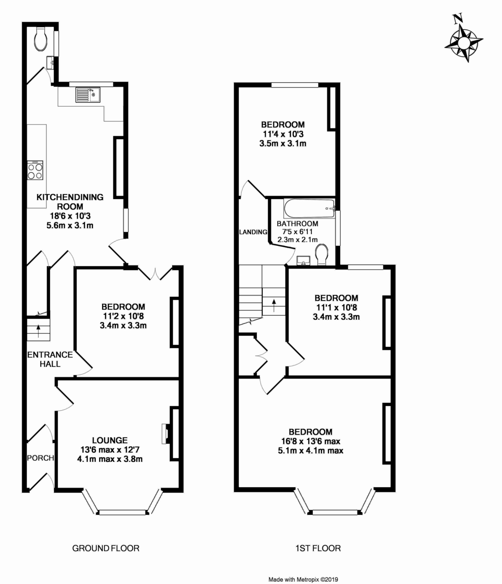 4 bed terraced house to rent in Pinhoe Road, Exeter - Property Floorplan