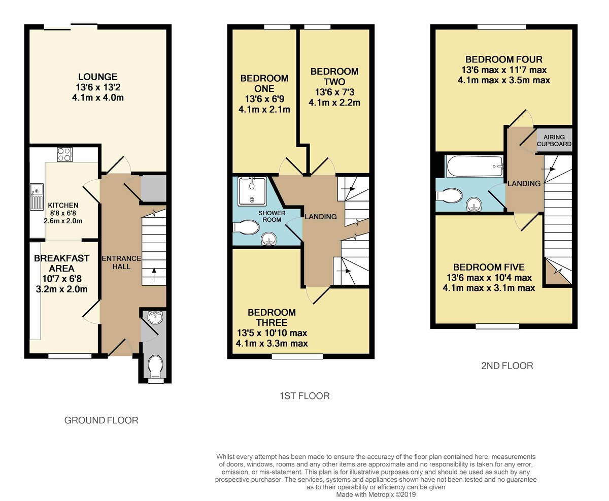 5 bed terraced house to rent in Argyll Mews, Exeter - Property Floorplan