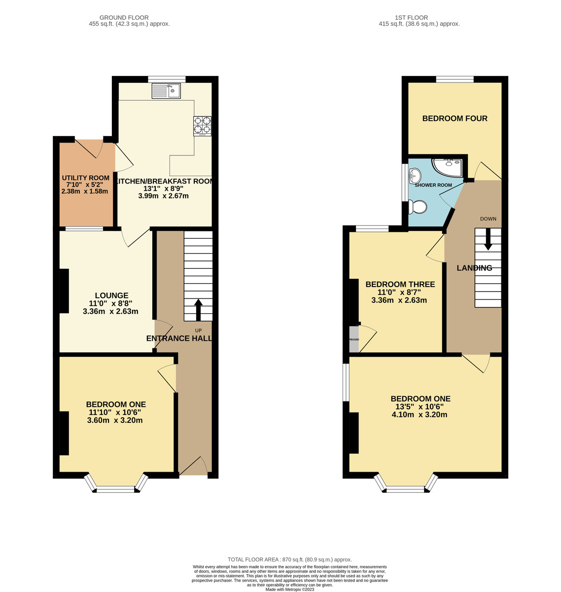4 bed end of terrace house to rent in Monkswell Road, Mount Pleasant - Property floorplan