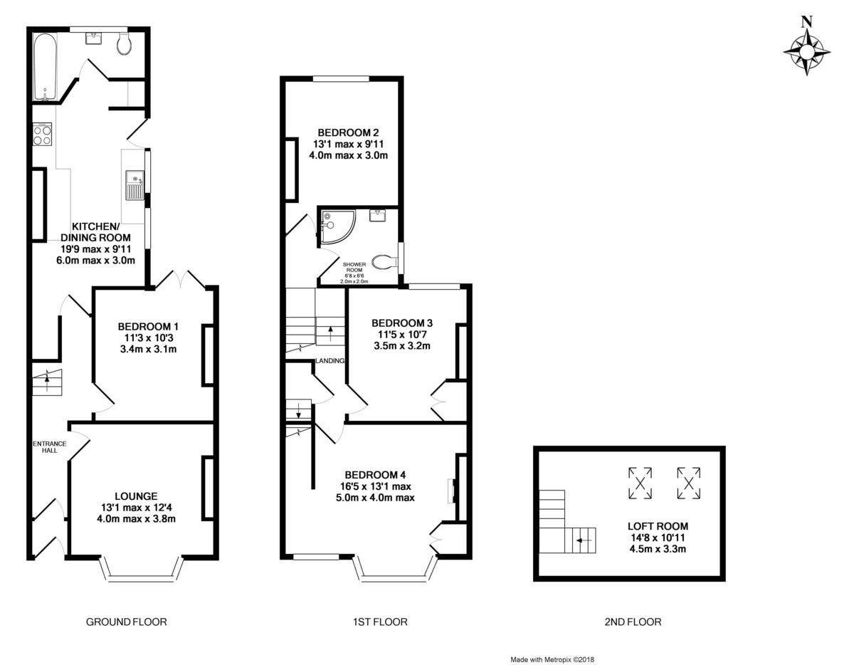 4 bed terraced house for sale in Pinhoe Road, Exeter, EX4 - Property floorplan