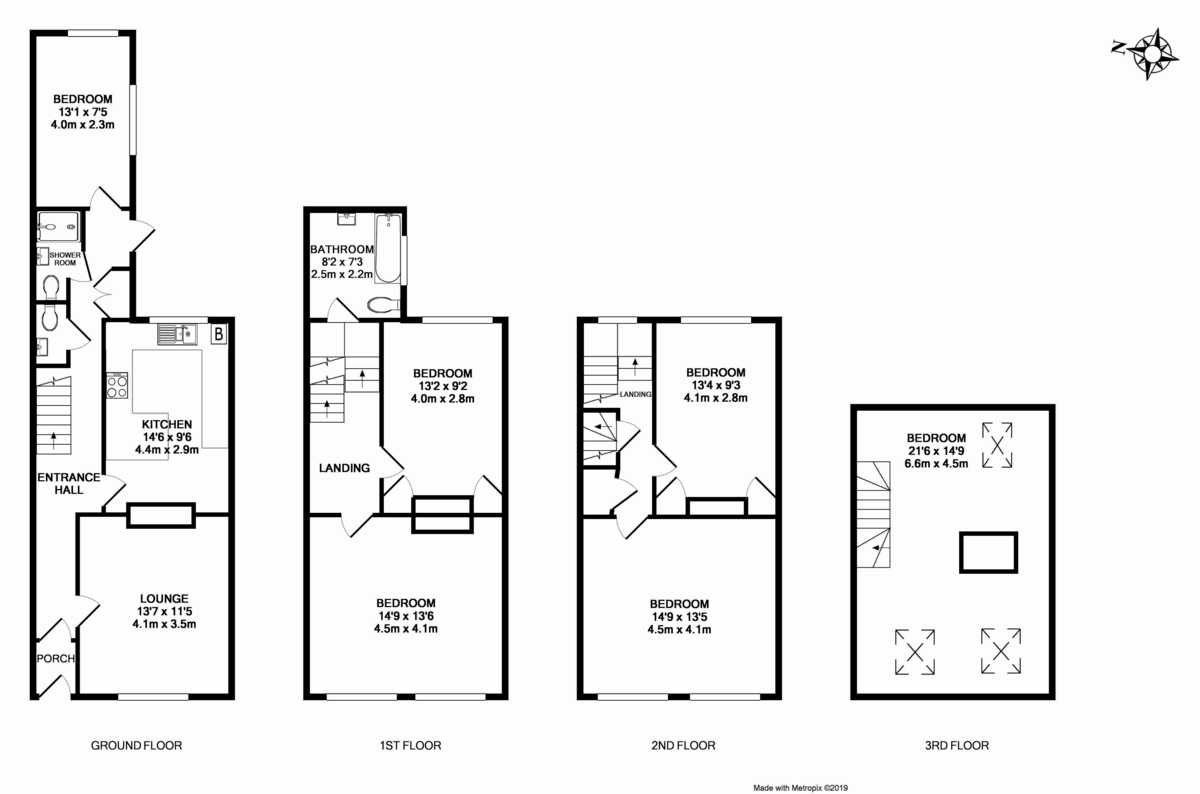 5 bed terraced house to rent in Alexandra Terrace, Exeter - Property Floorplan