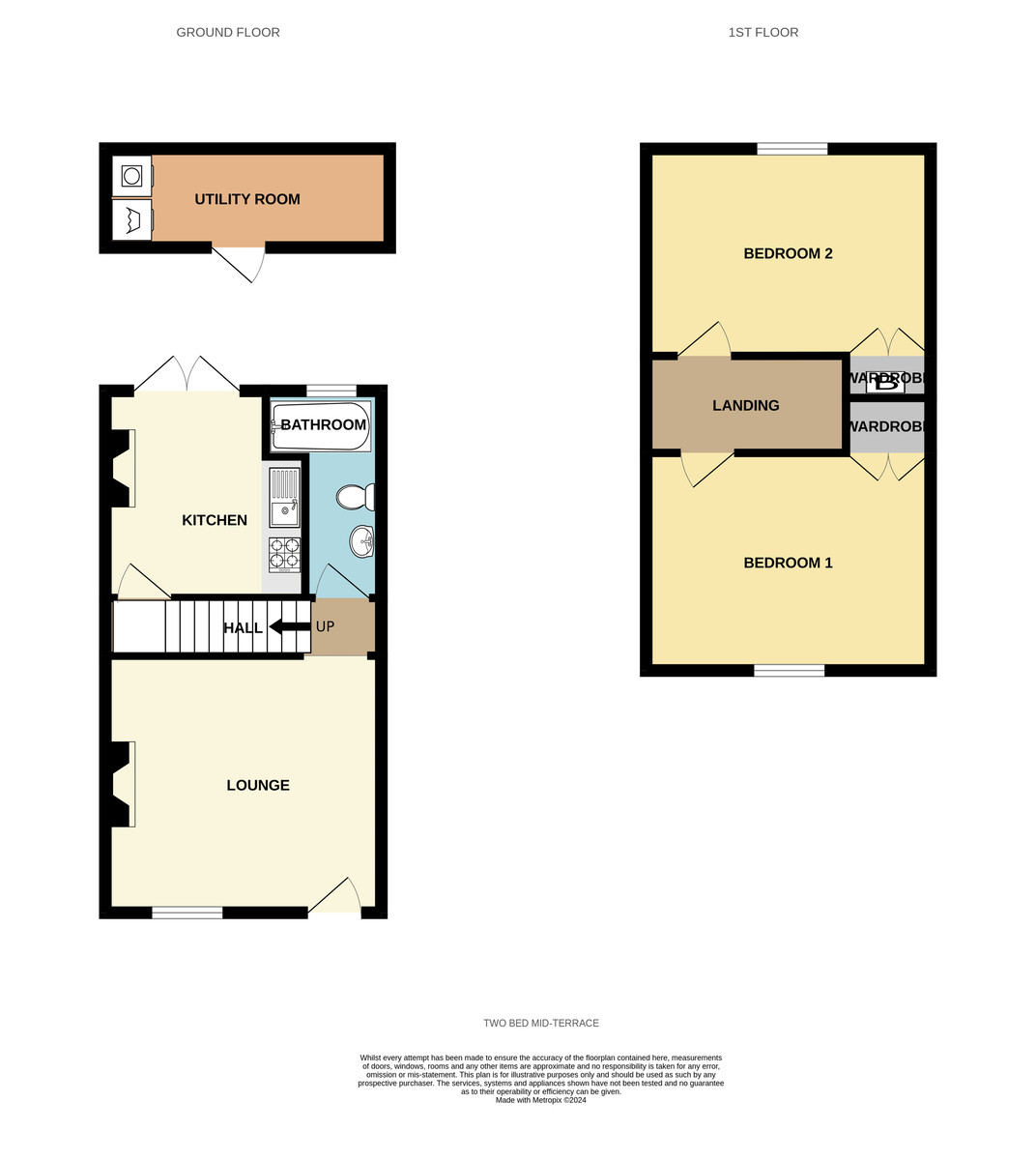 2 bed terraced house for sale in Rosewood Terrace, Exeter - Property Floorplan