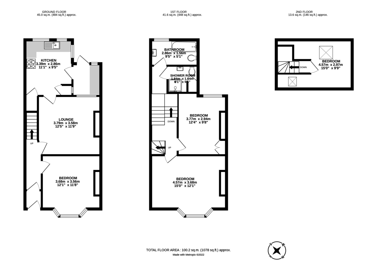 4 bed terraced house for sale in Rosebery Road, Exeter - Property Floorplan