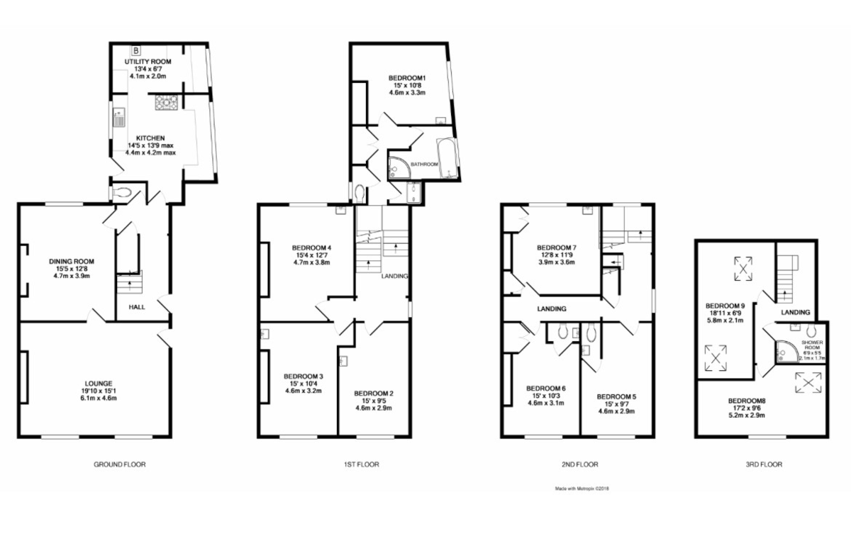 22 bed detached house for sale in Blackboy Road - Property Floorplan