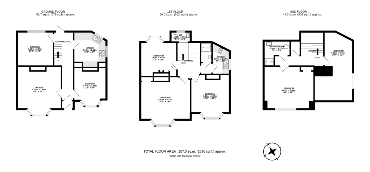 7 bed end of terrace house for sale in New North Road, Exeter - Property Floorplan