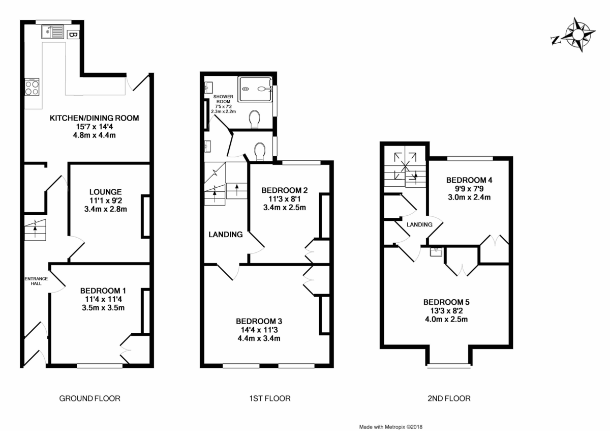 5 bed terraced house for sale in Well Street, Devon - Property Floorplan