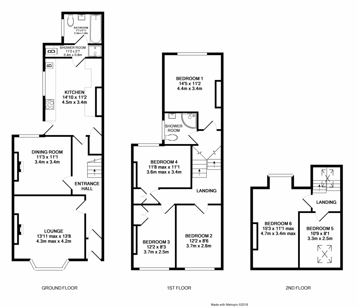 6 bed terraced house for sale in Pinhoe Road, Exeter - Property Floorplan