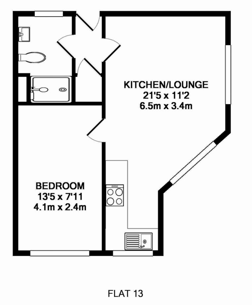 1 bed flat to rent in Friernhay Court, Friernhay Street - Property floorplan