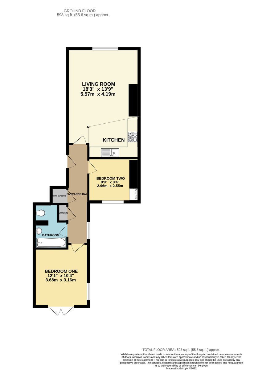 2 bed apartment to rent in Northernhay Place, Devon - Property Floorplan