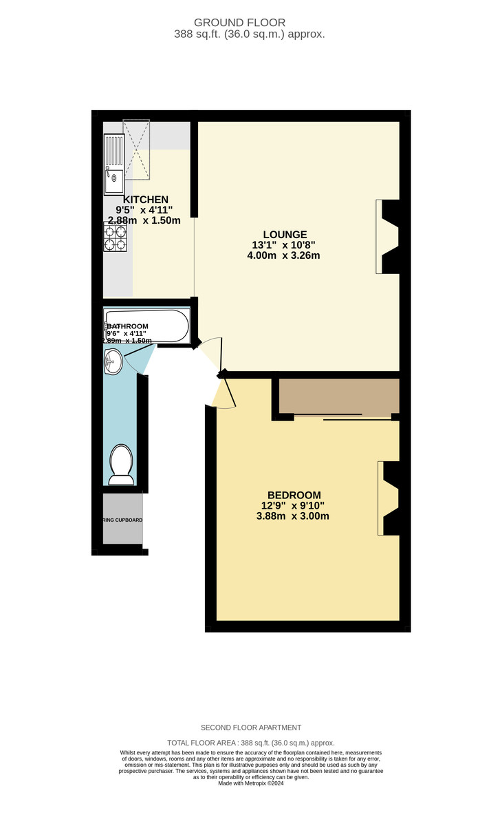 1 bed apartment for sale in Raleigh Road, Exeter - Property Floorplan