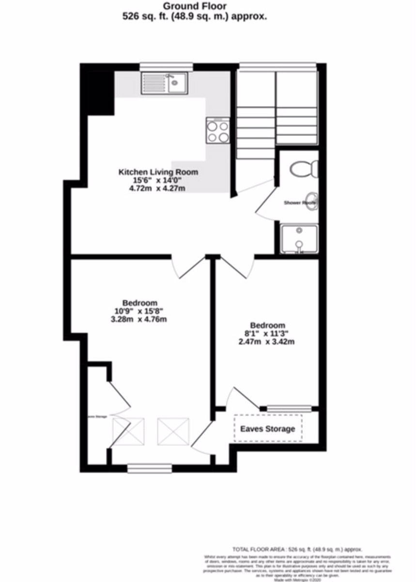 2 bed apartment to rent in Northumberland Place, Teignmouth - Property Floorplan