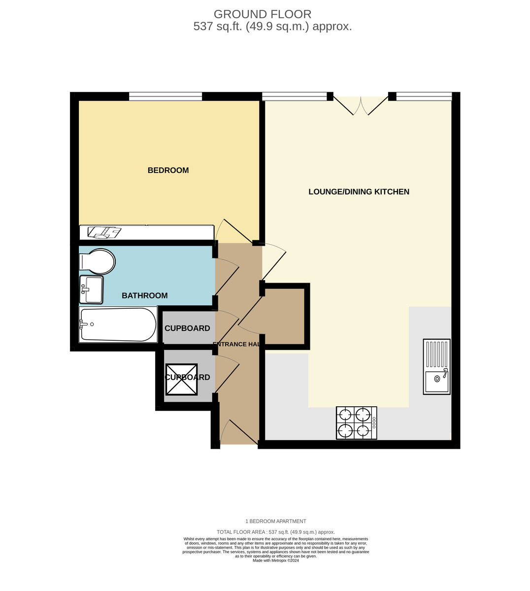 1 bed apartment for sale in Trinity Apartments, Southernhay East - Property Floorplan
